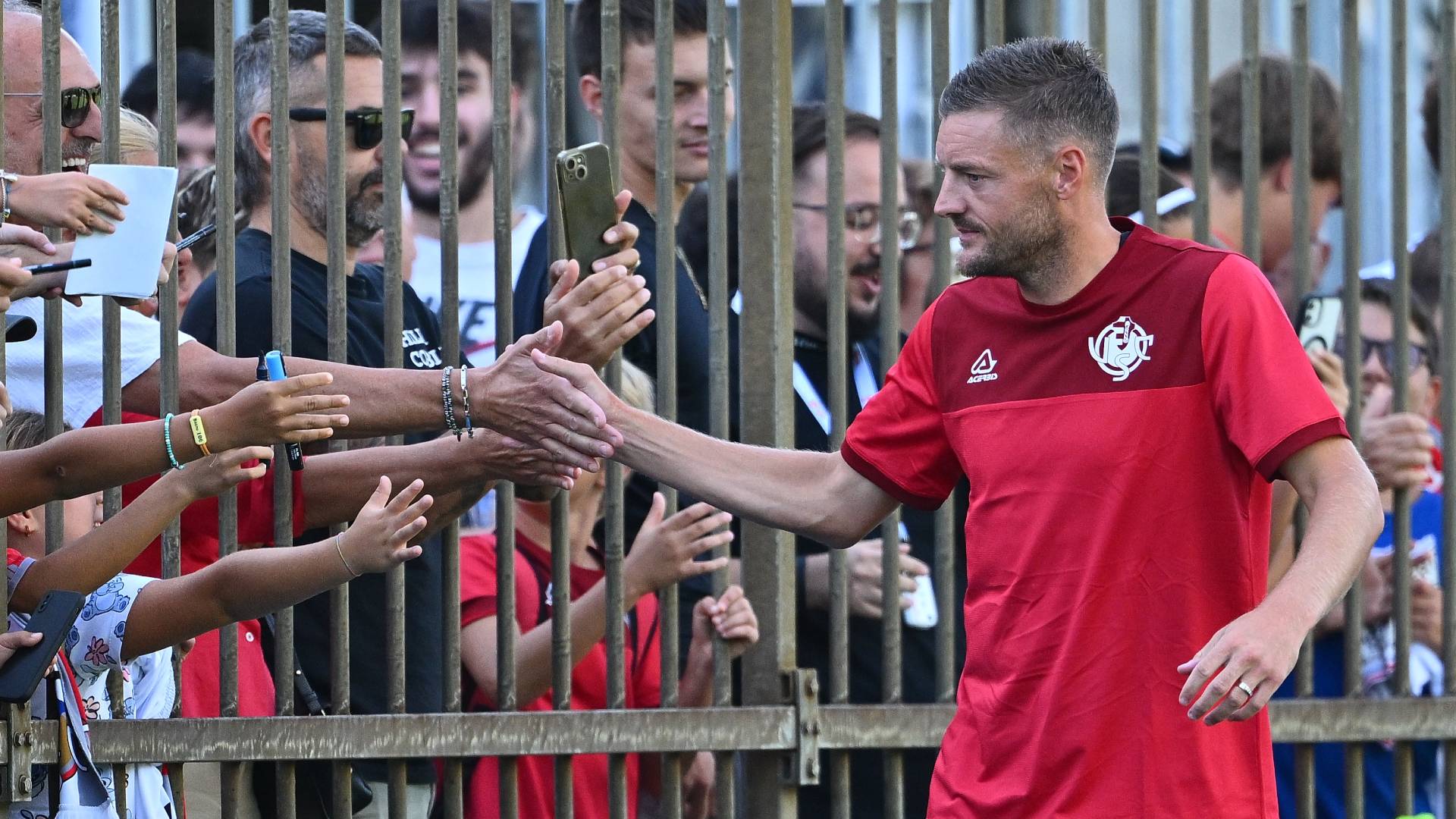 Cremonese new signing Jamie Vardy attends his first training Session with the new team at Campo Soldi