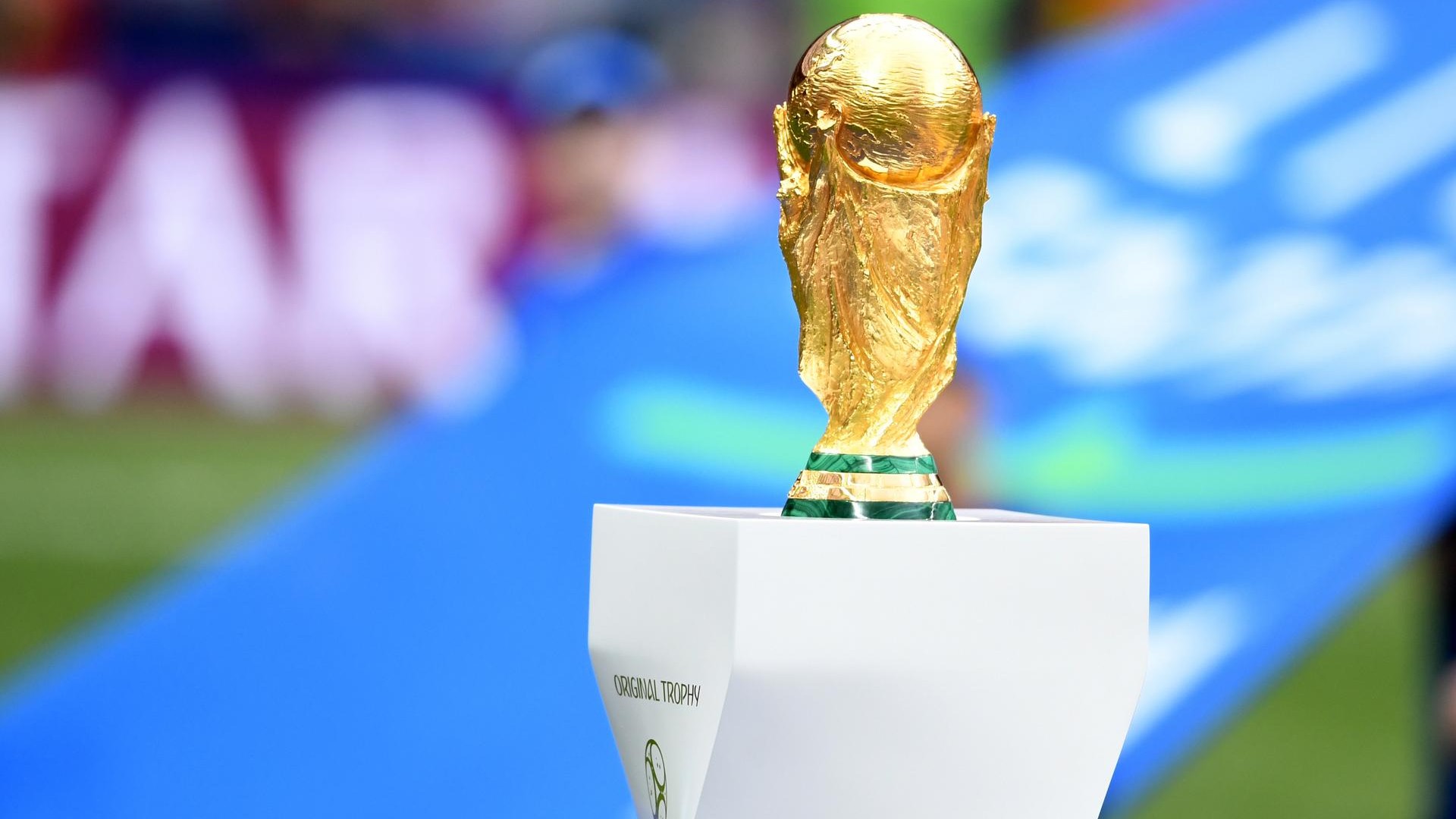 Il trofeo della Coppa del Mondo di calcio