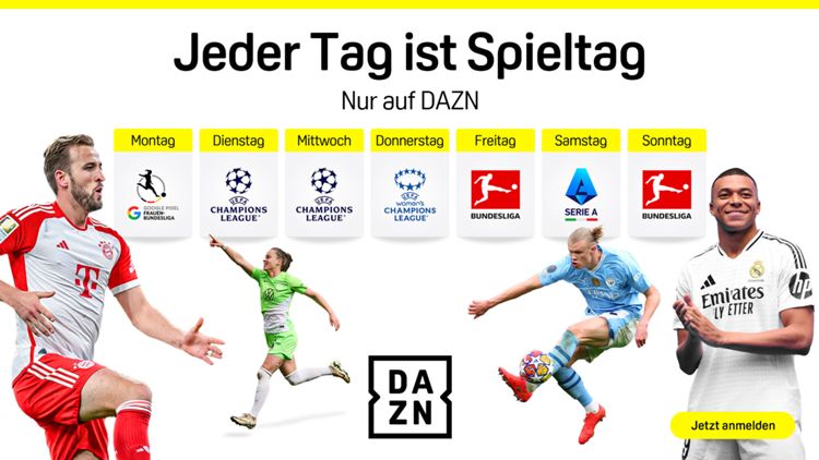 DAZN Jeder Tag ist Spieltag Header Season Start 2024