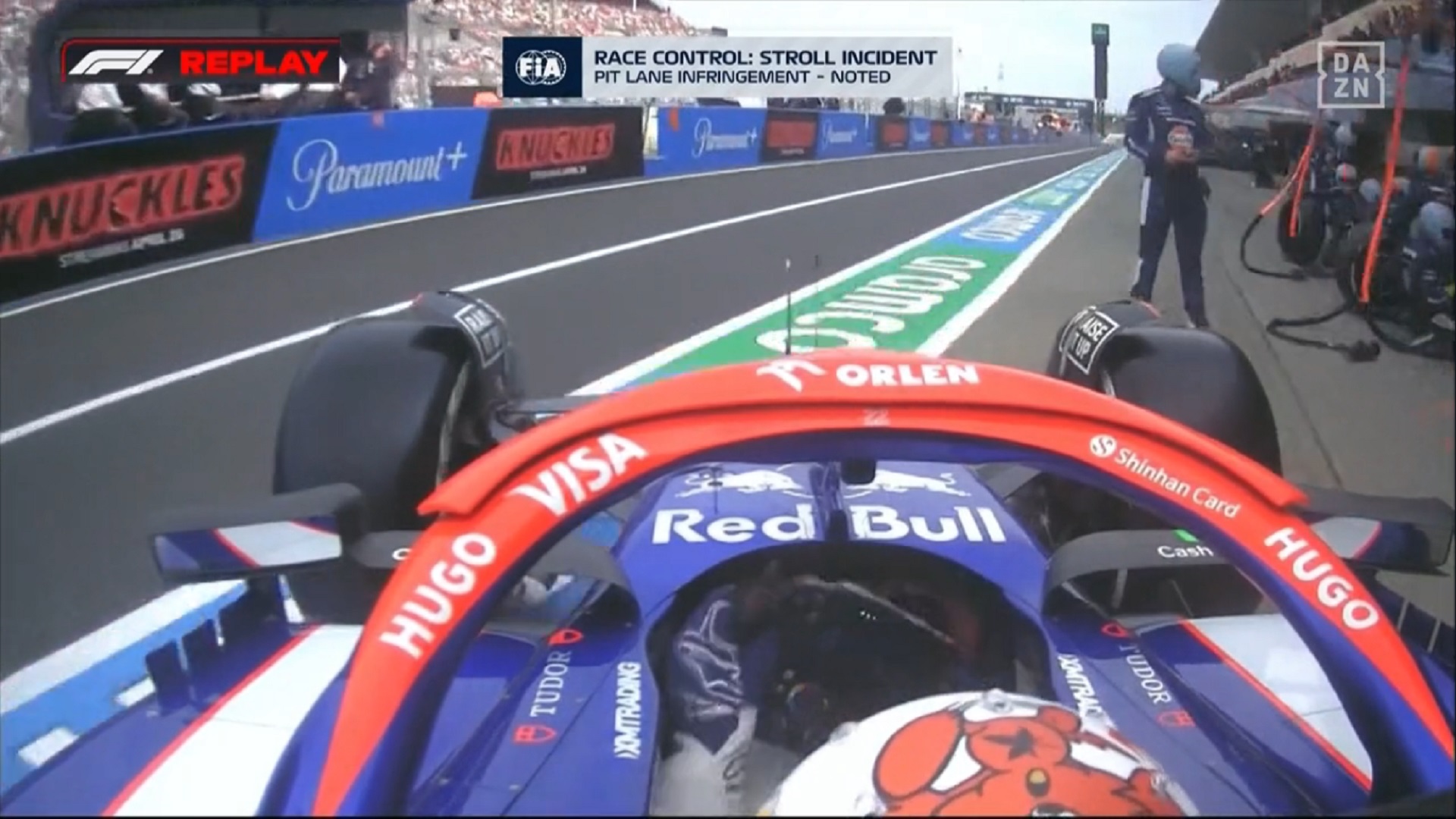 2024-04-10 Tsunoda Yuki Lap23 Pit Out F1 Formula 1