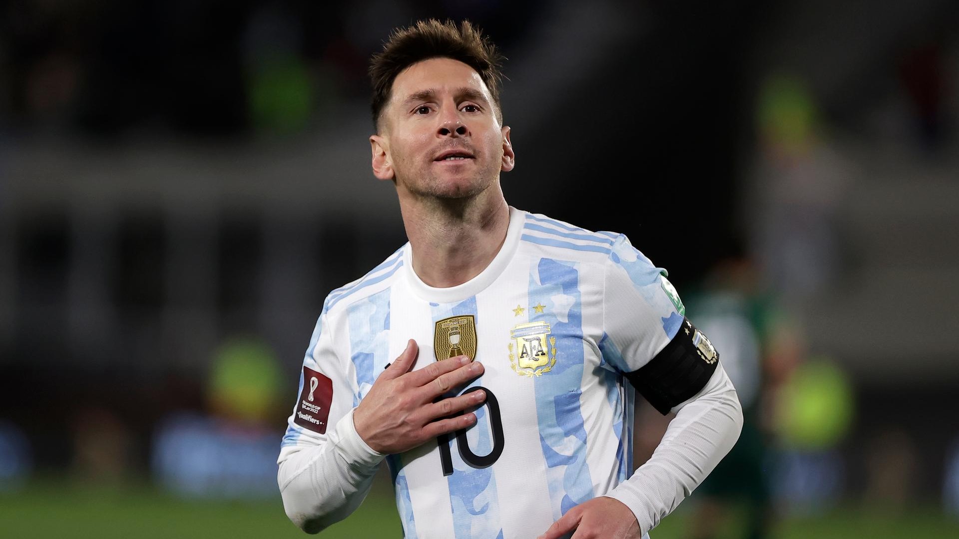Lionel Messi con l'Argentina