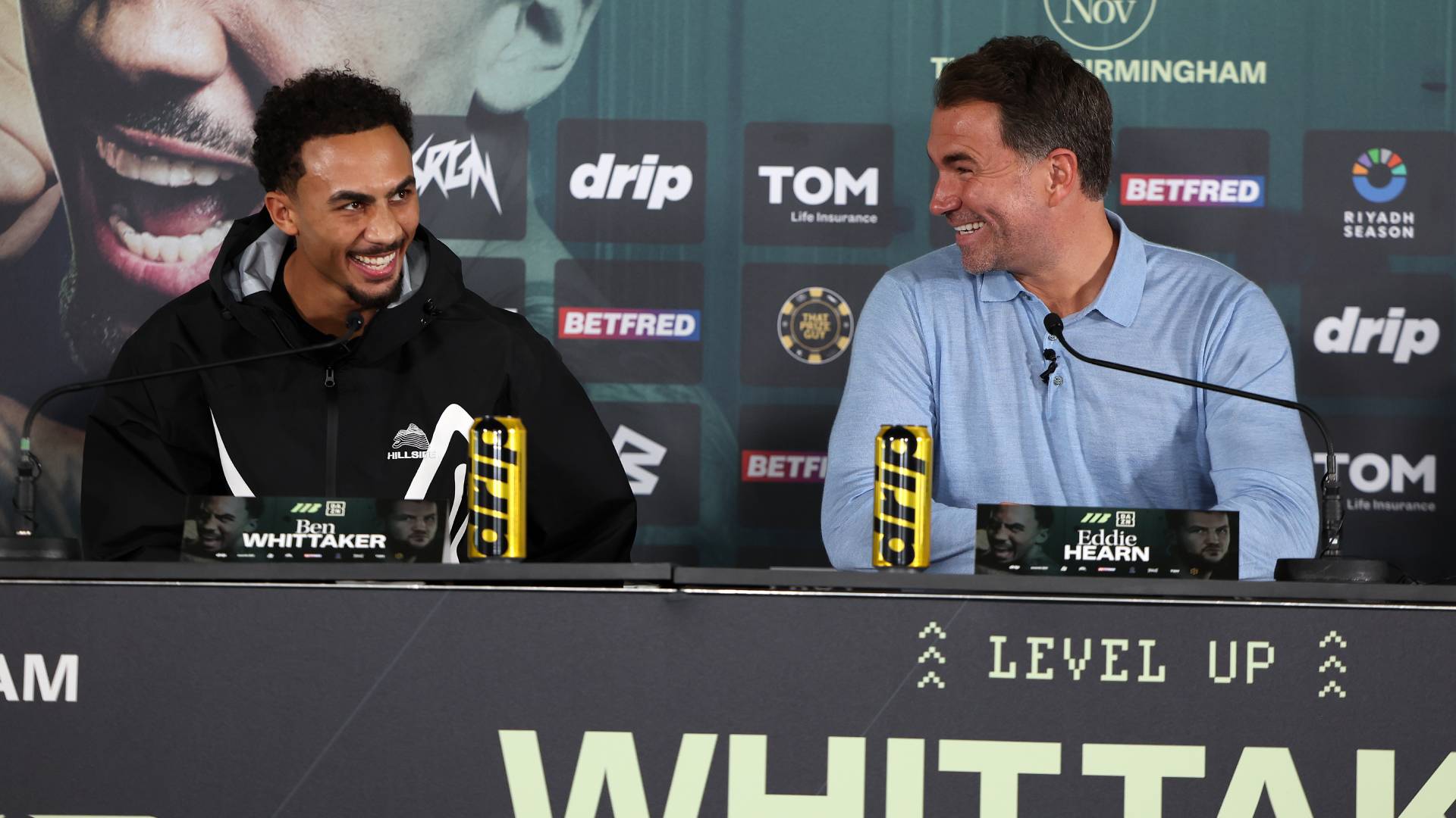 Ben Whittaker with Chairman of Matchroom Boxing Eddie Hearn.