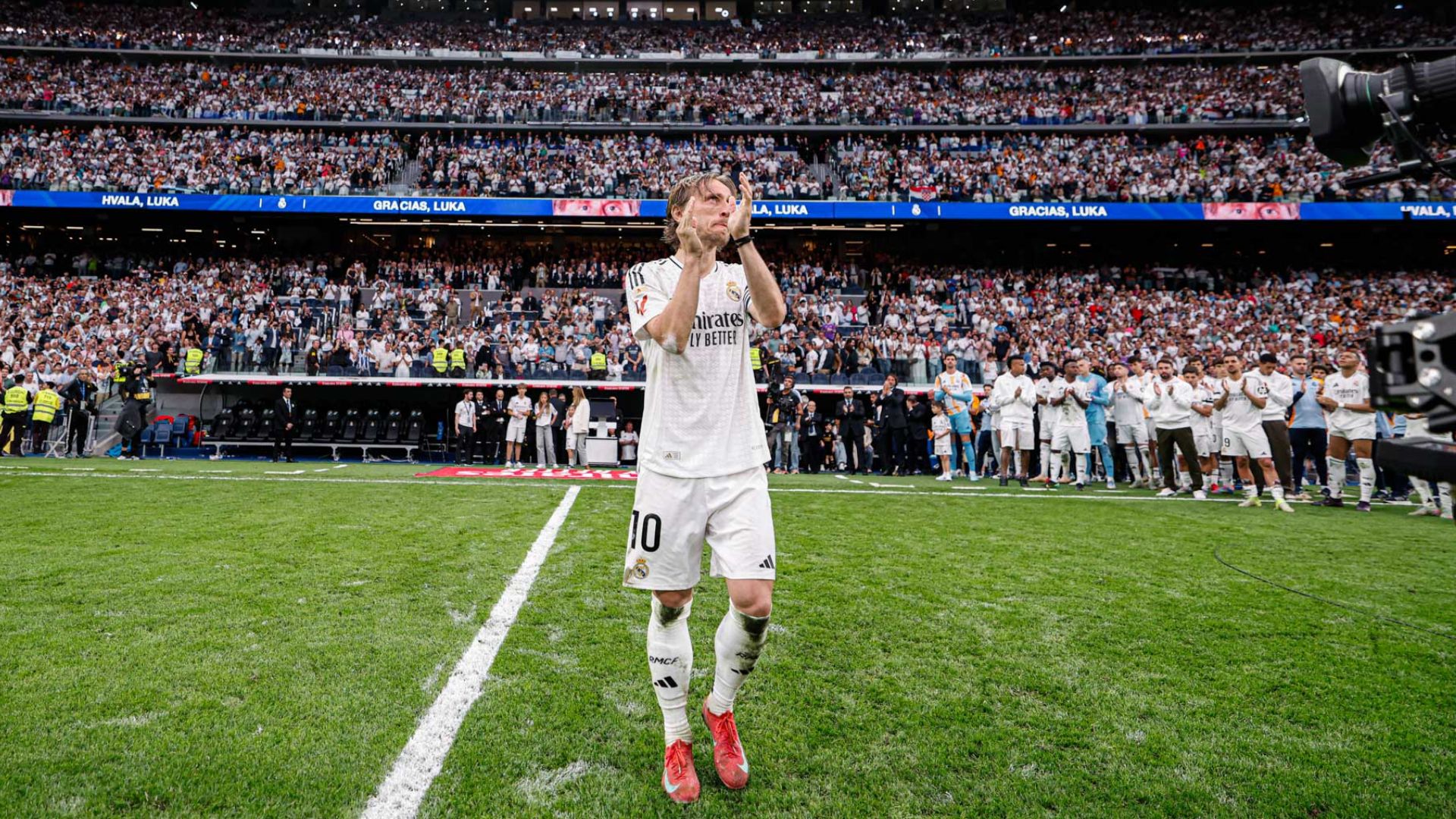 Luka Modric, en su despedida del Bernabéu