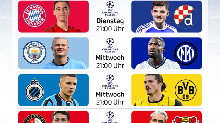 UEFA Champions League DAZN 1. Spieltag Ligaphase04092024