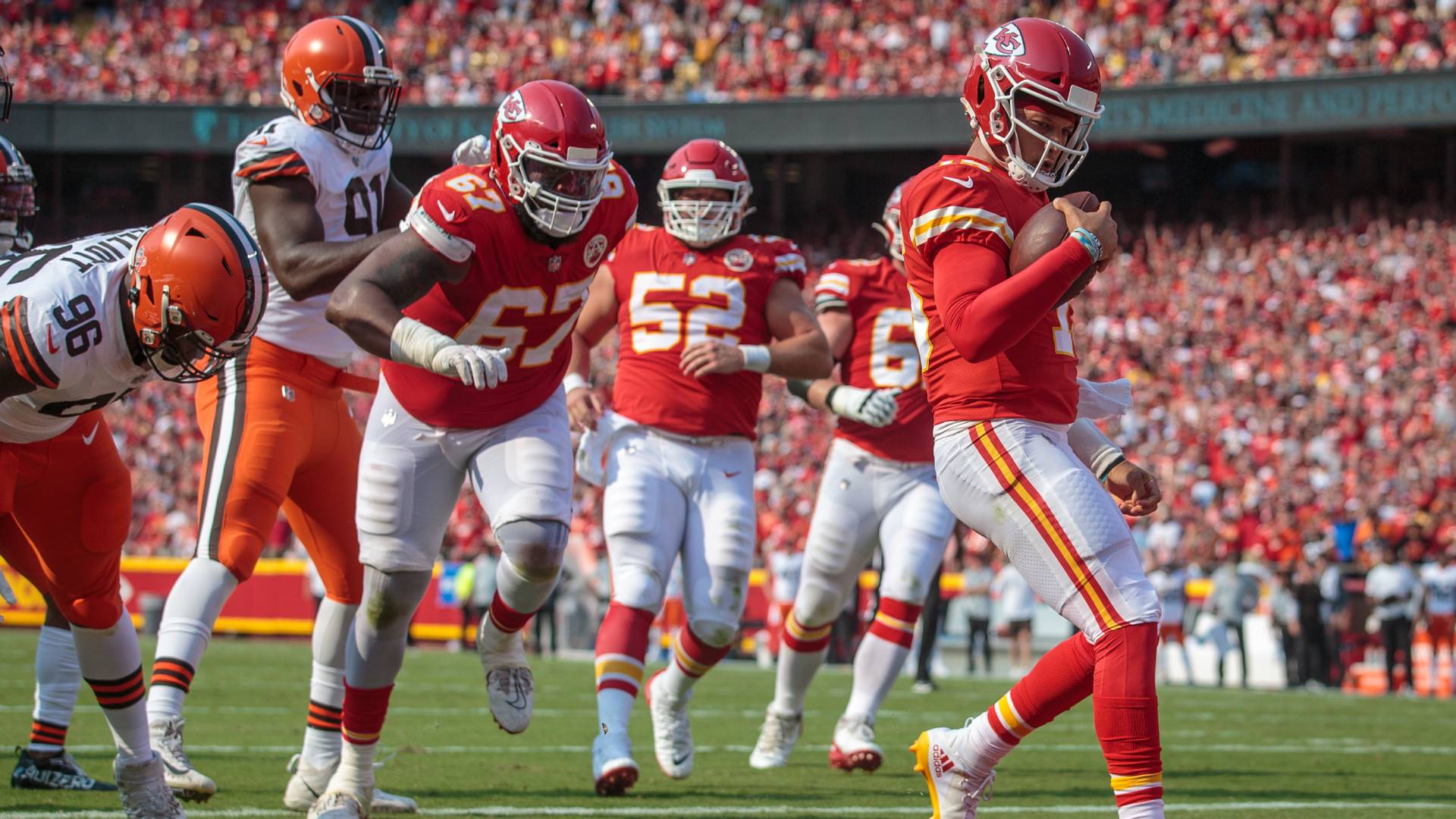 Patrick Mahomes Chiefs vs. Browns