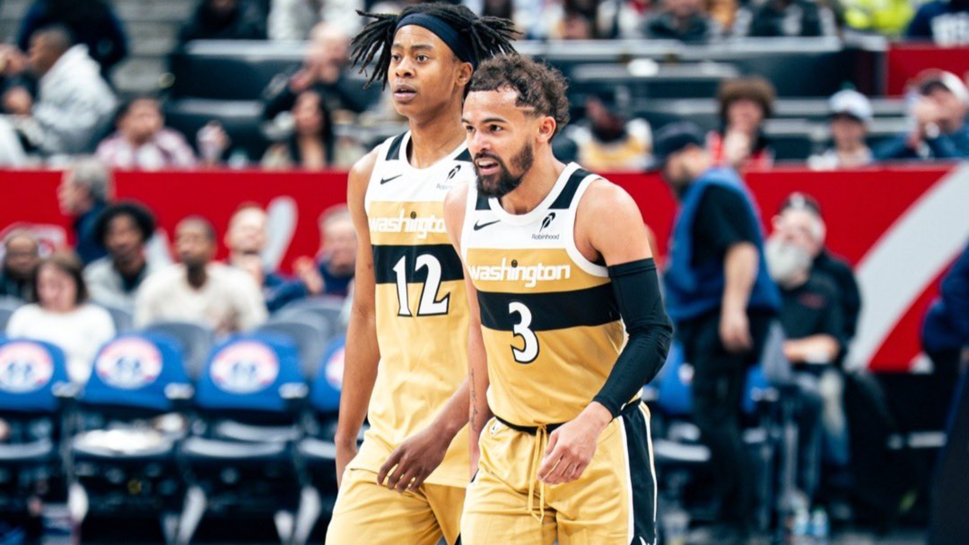 Trae Young y Kyshawn George, Washington Wizards