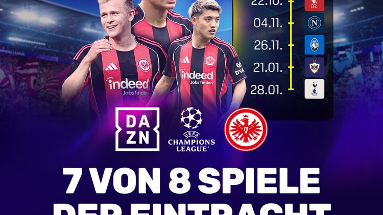 Banner Champions League MD 1 7 von 8 Spielen Eintracht Frankfurt