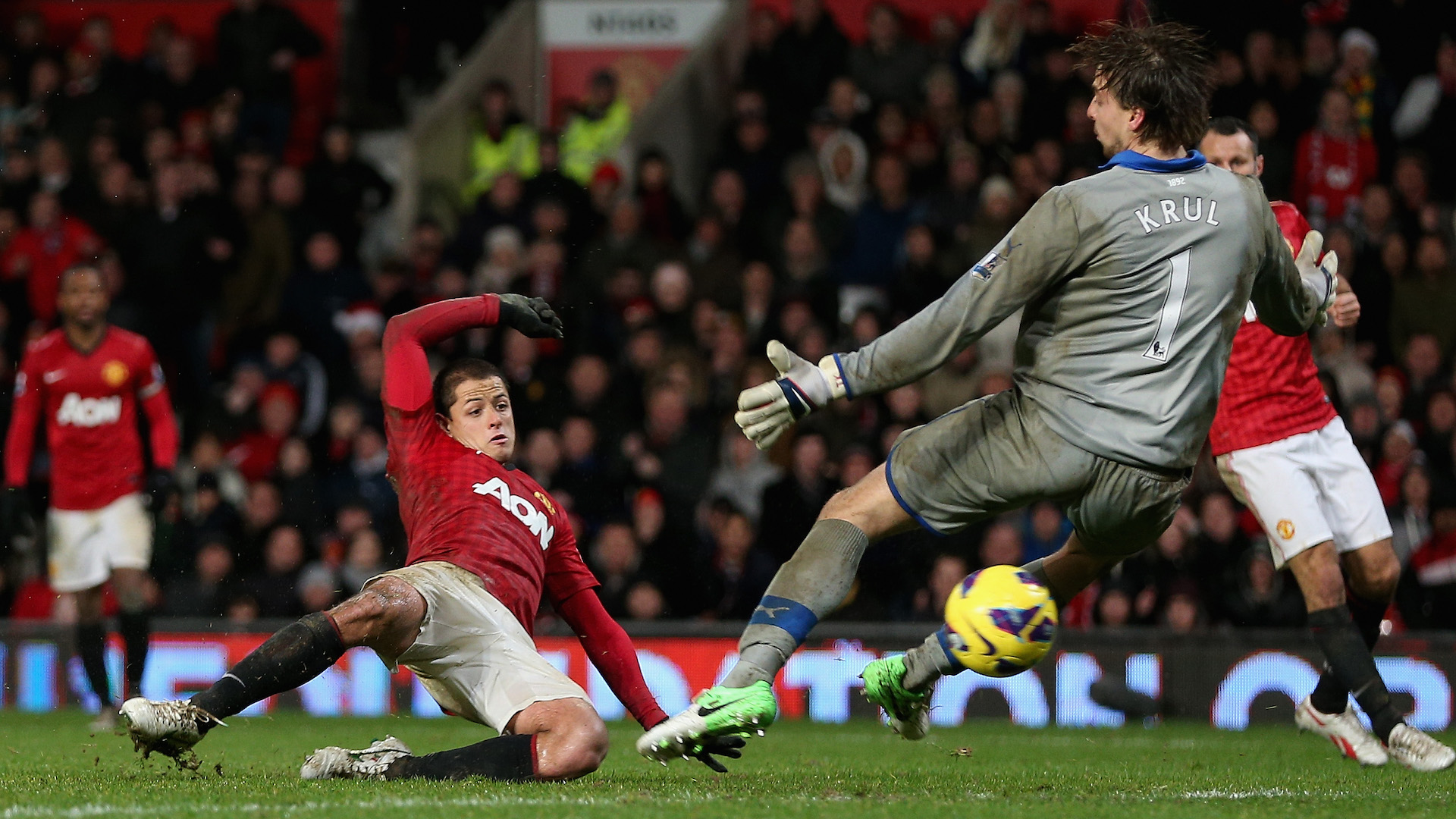 Chicharito Hernández, Tim Krul, Manchester United vs Newcastle, Premier League, Boxing Day 2012