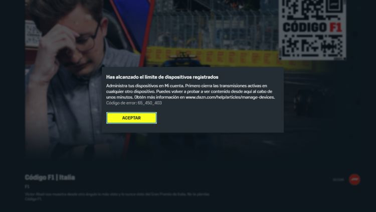 DAZN dispositivos