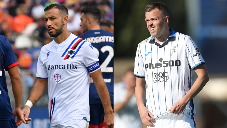 Quagliarella e Ilicic, Sampdoria-Atalanta