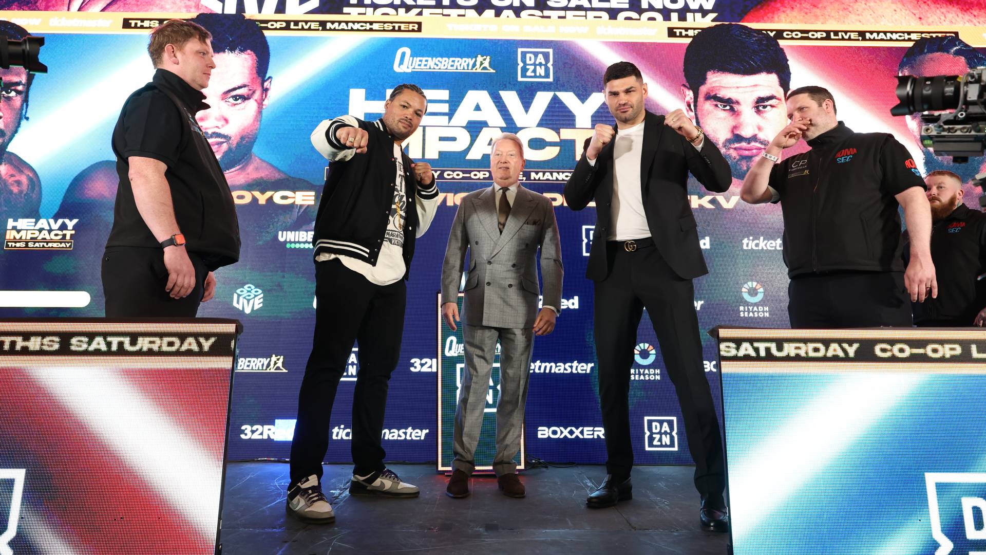 Joe Joyce and Filip Hrgovic pose at press conference_03042025