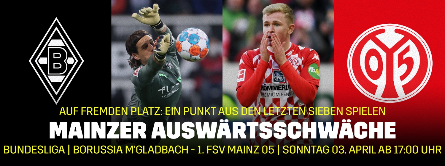 Banner Bundesliga Borussia Mönchengladbach FSV Mainz 05