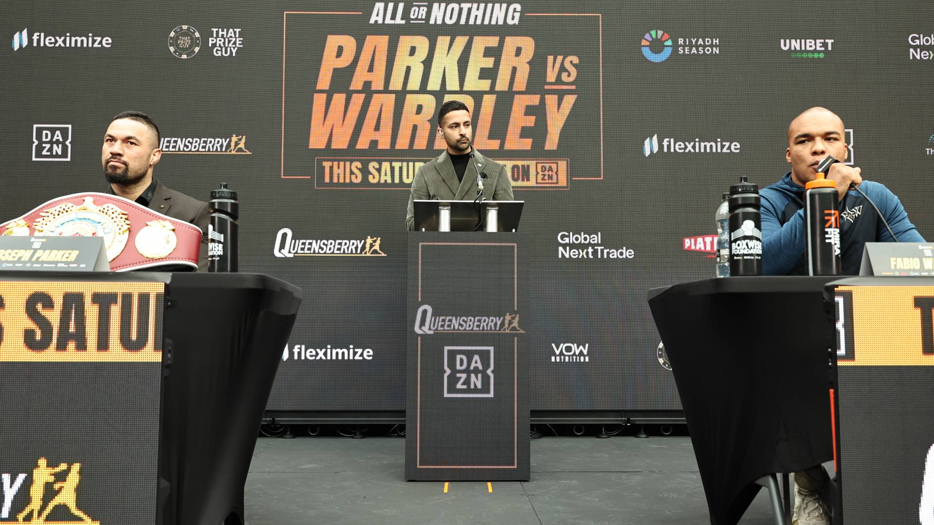 Joseph Parker and Fabio Wardley at their Final Press Conference