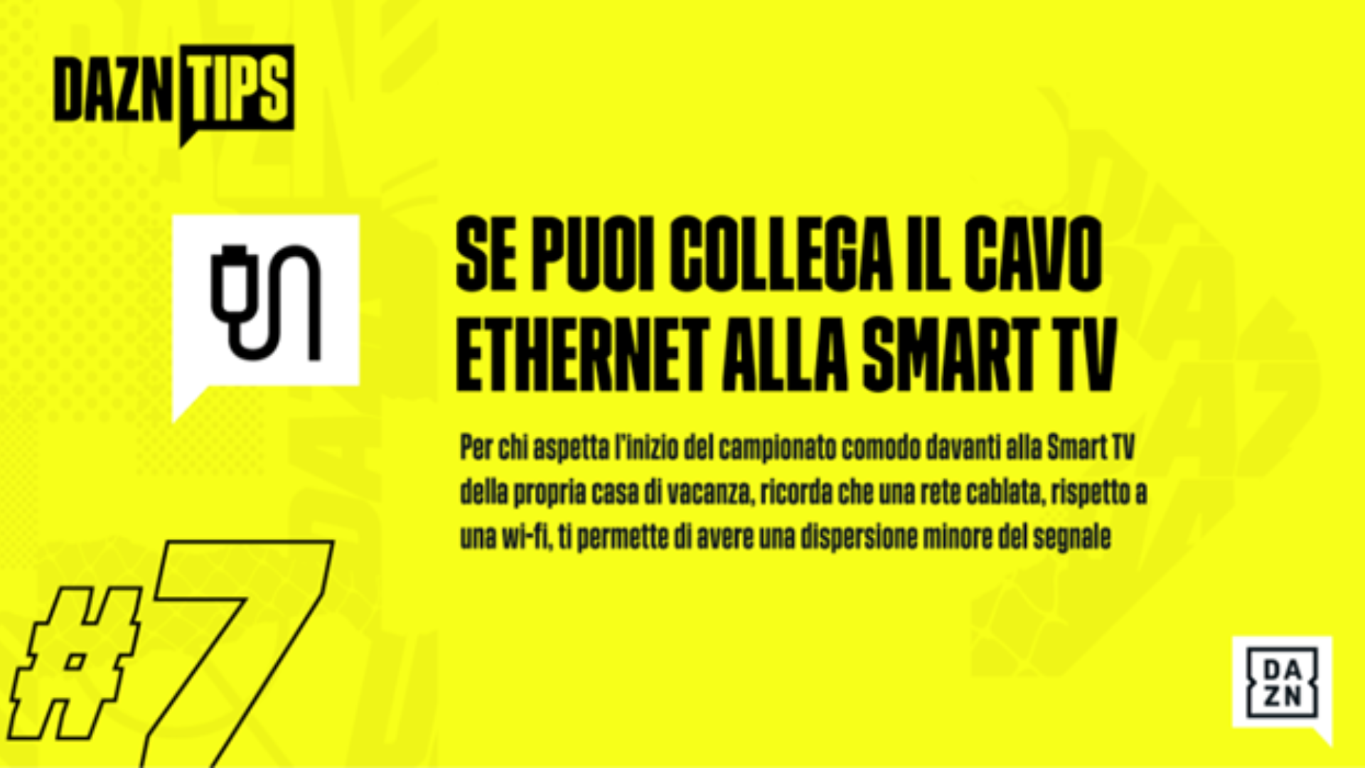 Come collegare il cavo ethernet alla Smart TV per vedere DAZN