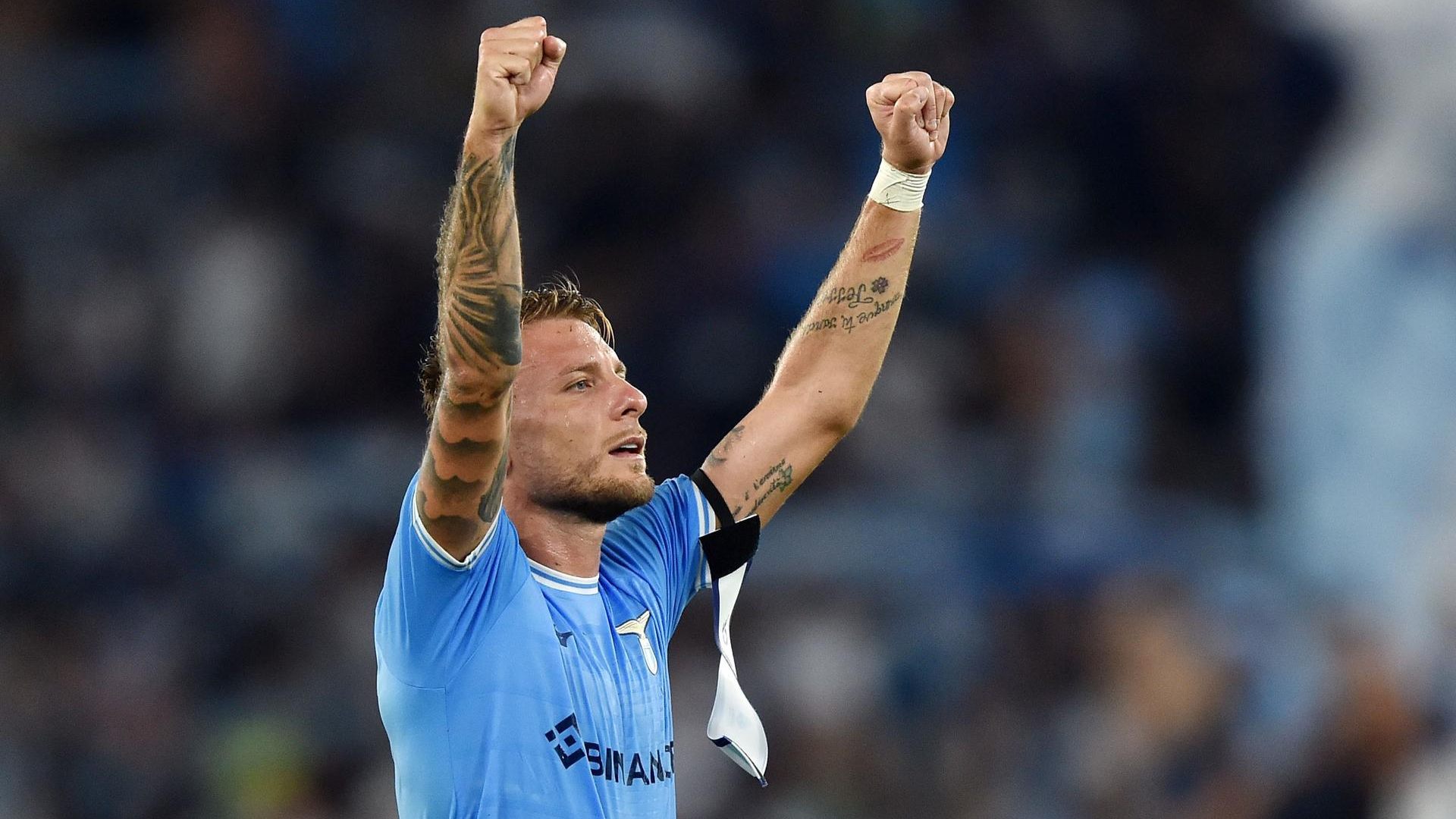 Esultanza Ciro Immobile 2022/23 DAZN Lazio
