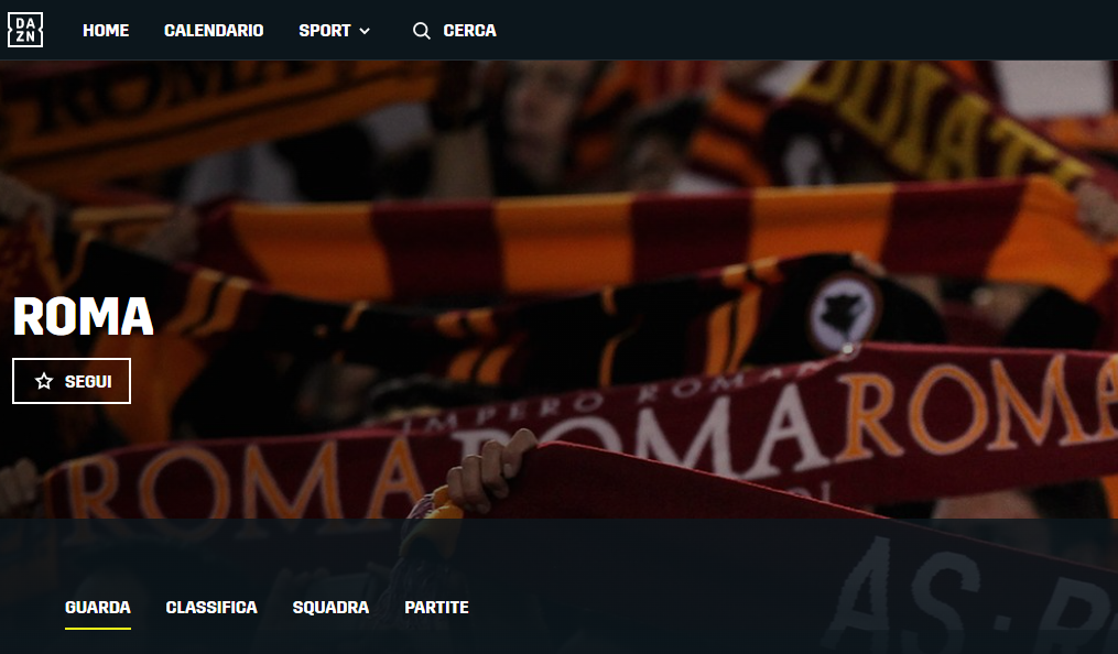 Come seguire la Roma su DAZN