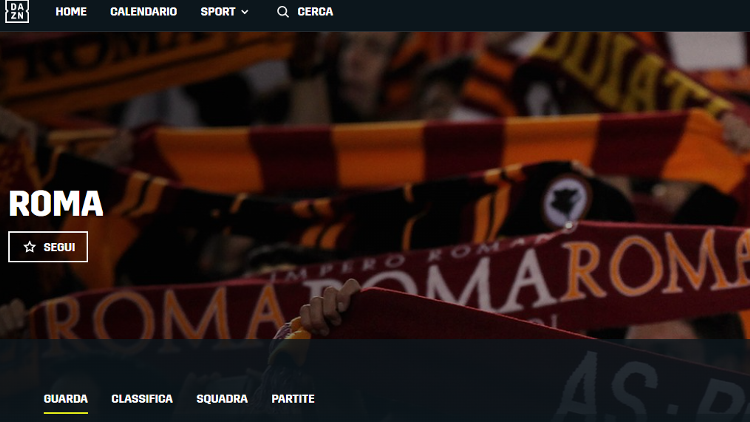 Come seguire la Roma su DAZN