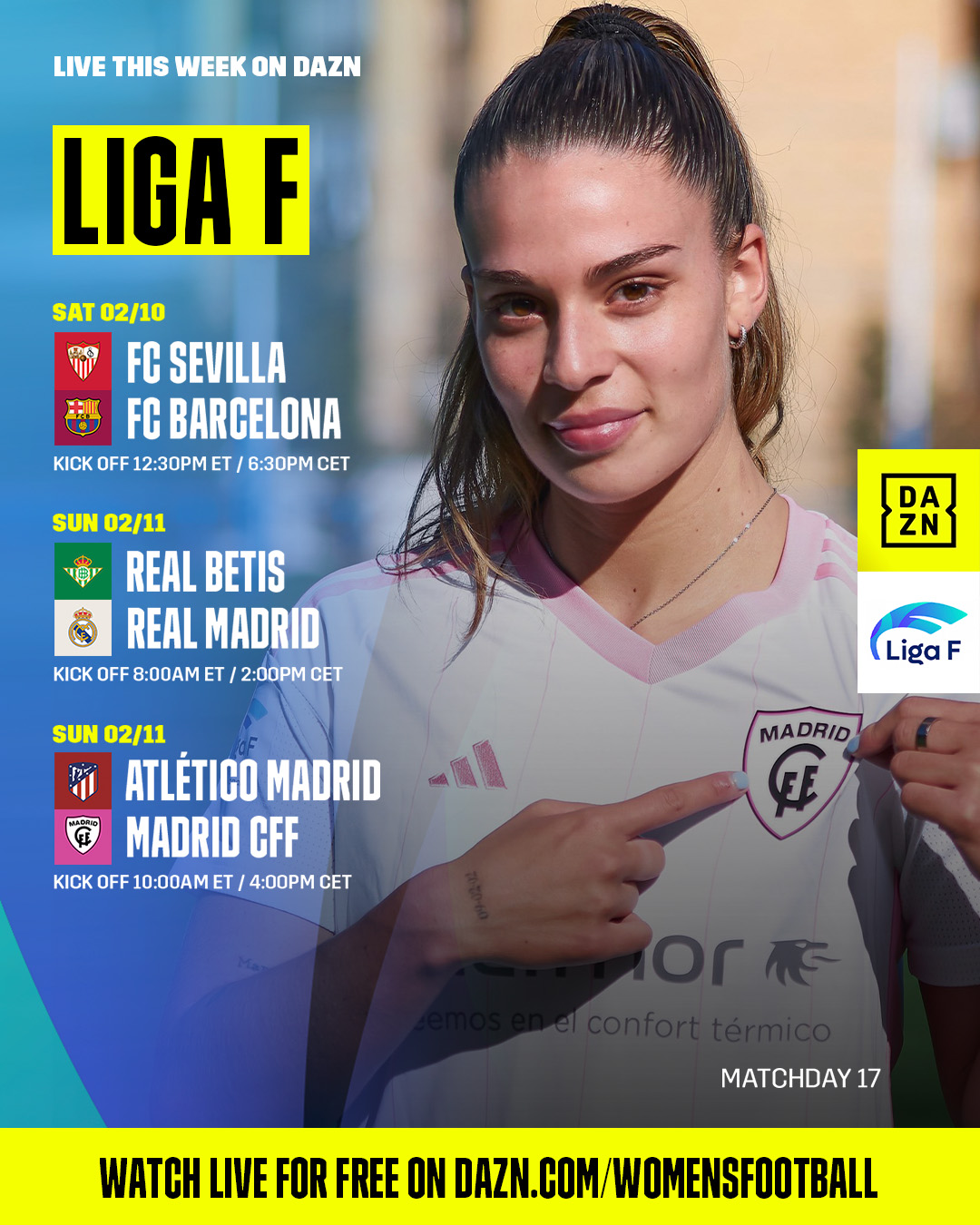 Liga F Weekend Schedule