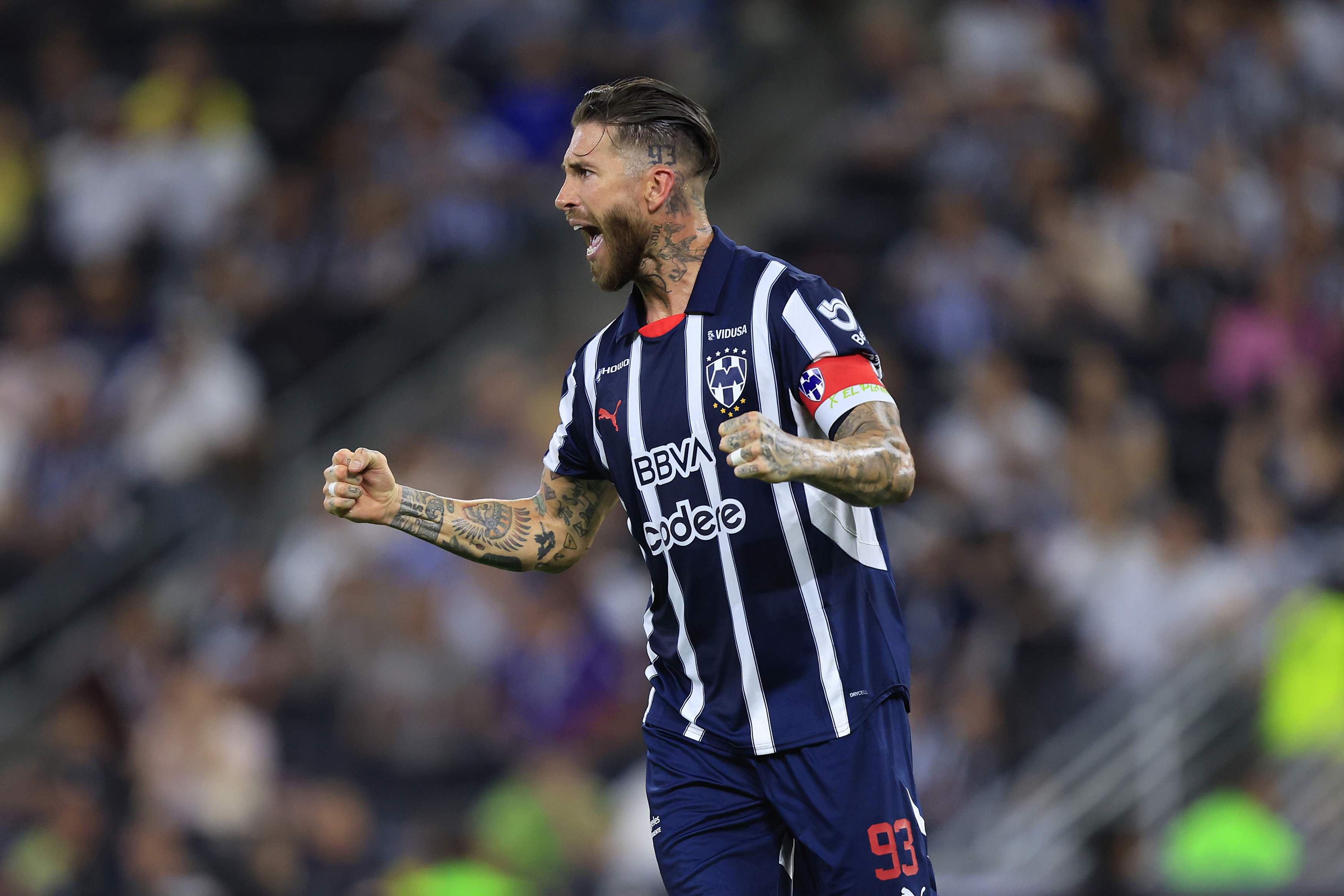 Sergio Ramos, esulta per il Monterrey