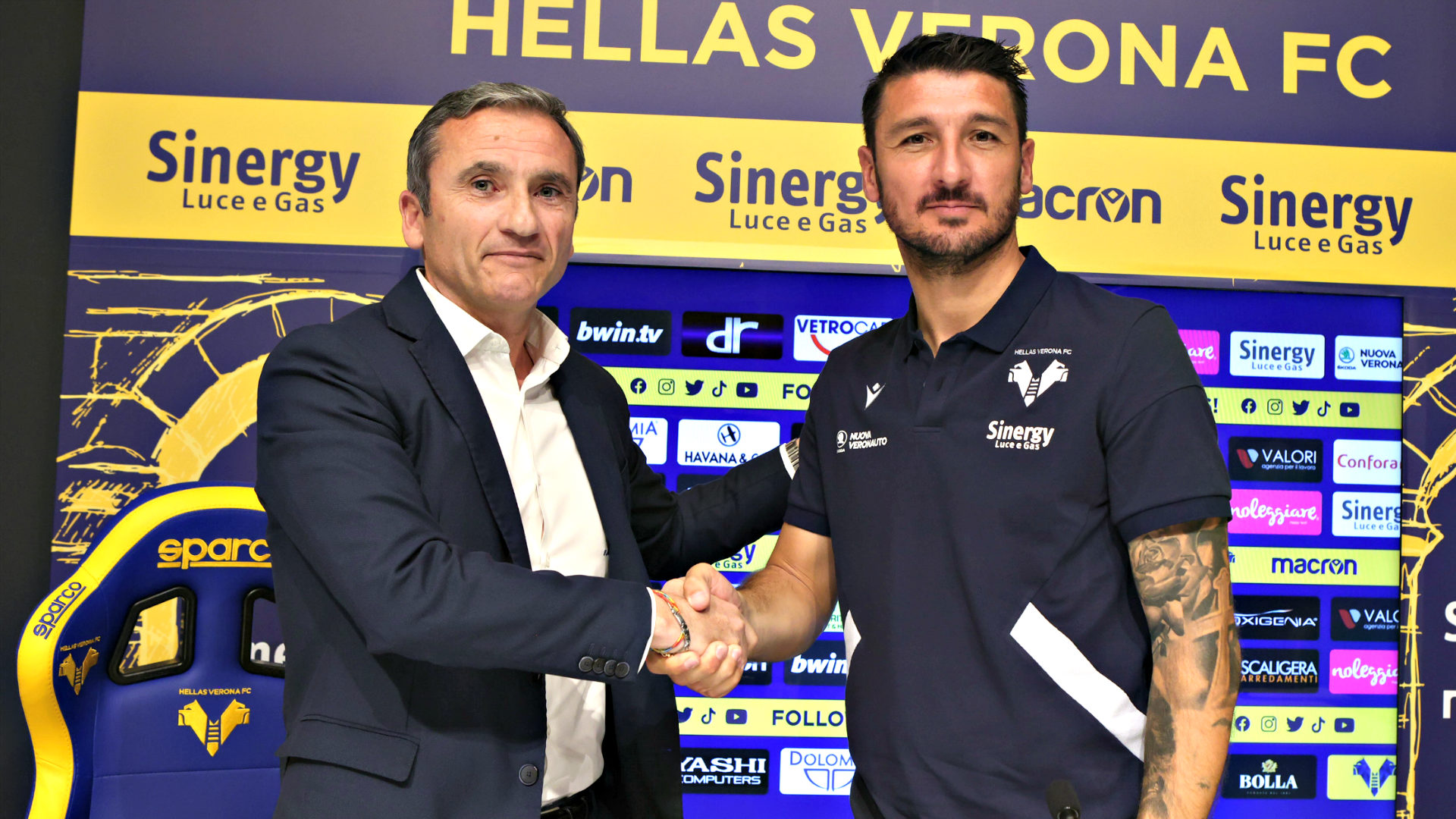 La presentazione di Bocchetti al Verona