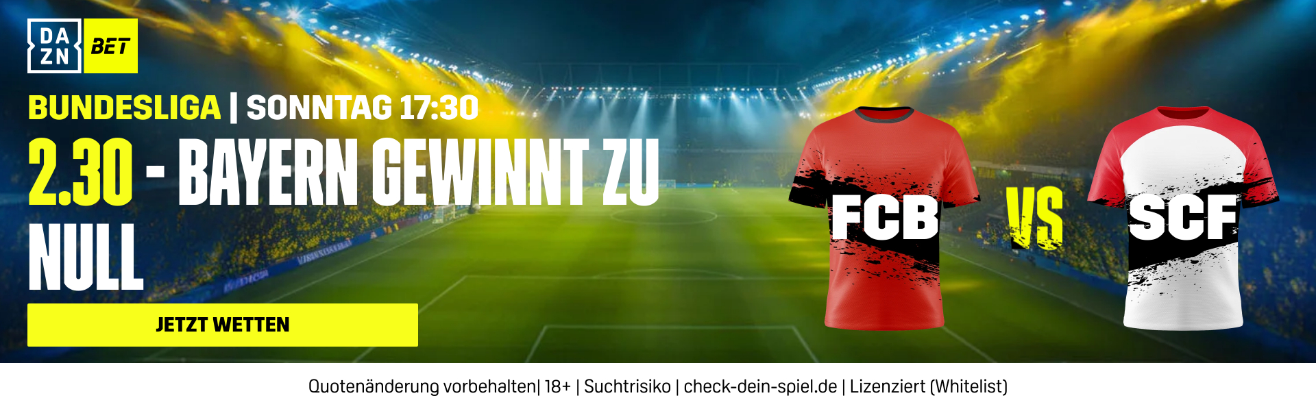 FC Bayern München SC Freiburg Bundesliga DAZN Bet