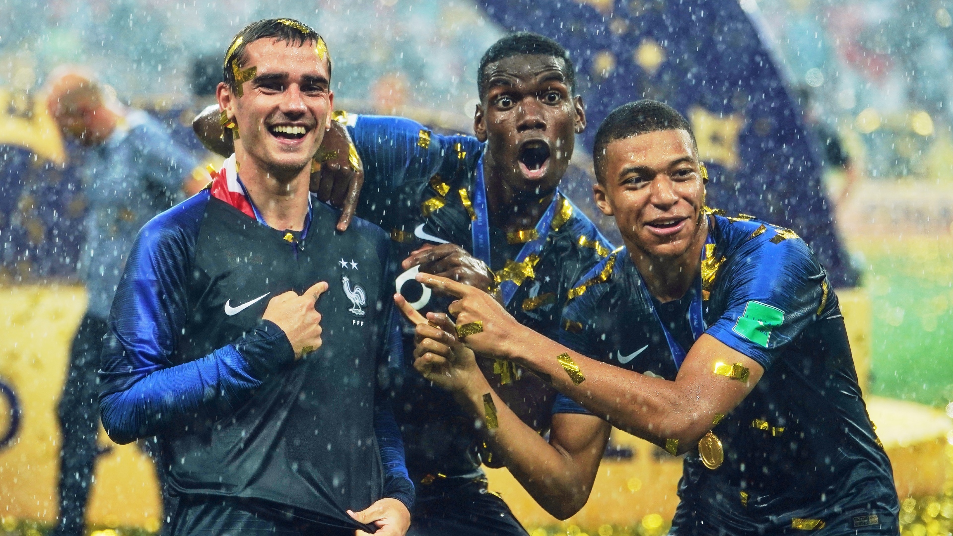 Griezmann Pogba Mbappe France World Cup 2018