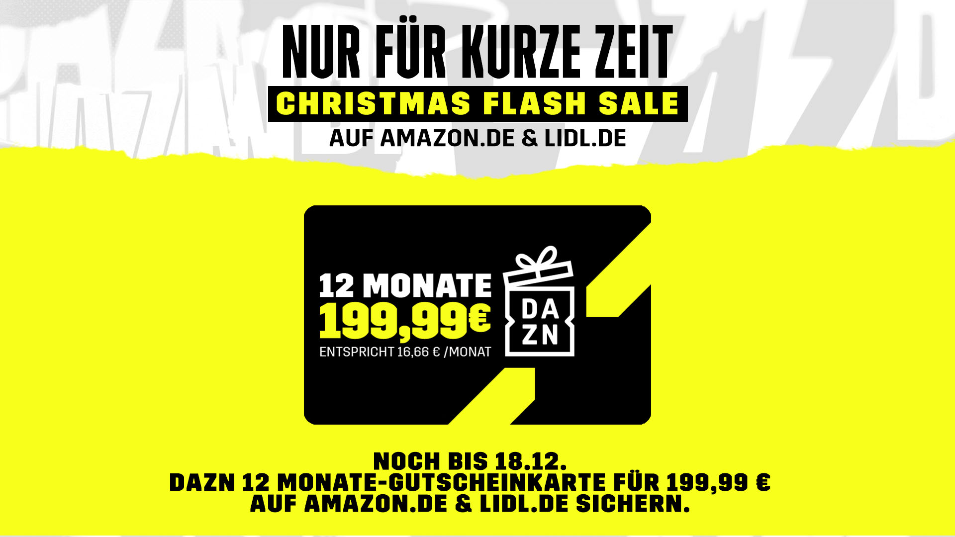 DAZN Weihnachtsangebot Christmas Flash Sale 2022