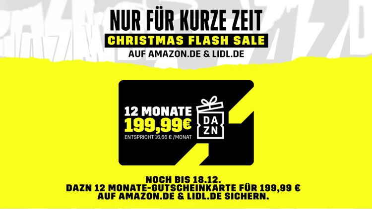 DAZN Weihnachtsangebot Christmas Flash Sale 2022