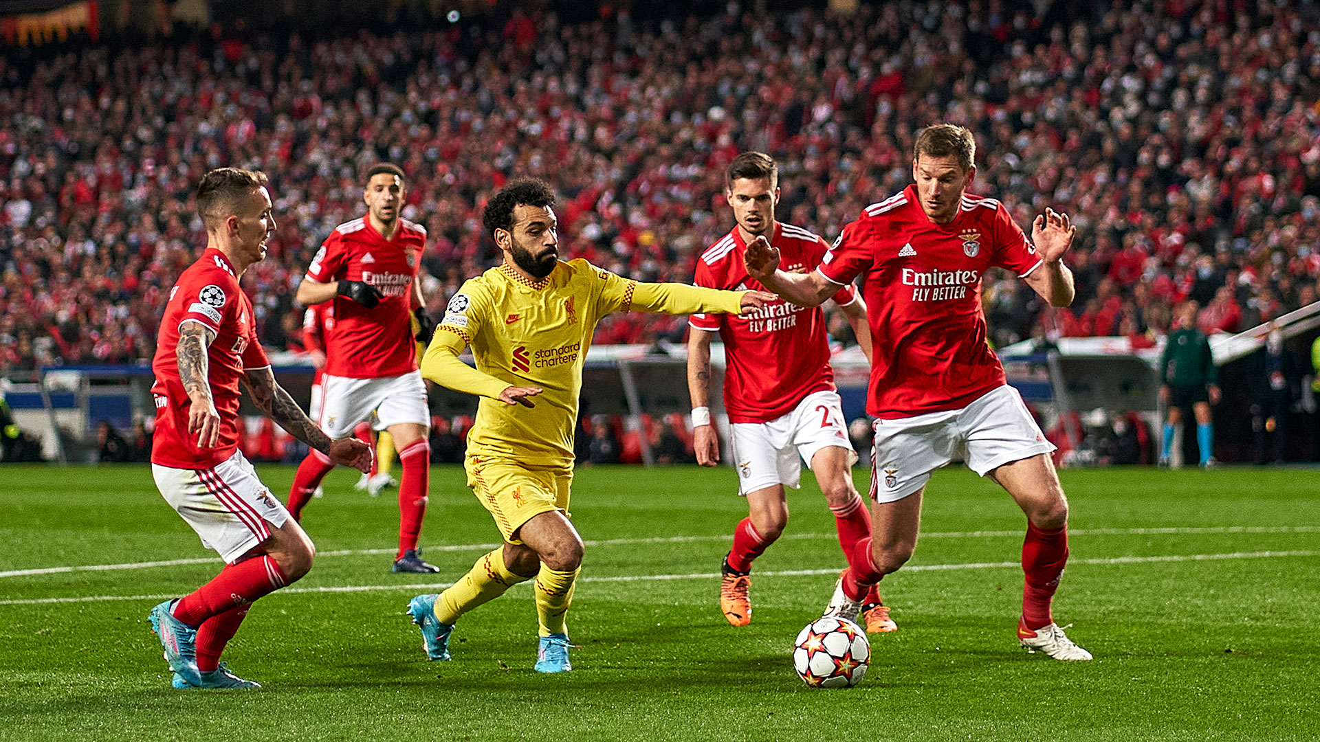 FC Liverpool Benfica Lissabon Mo Salah Julian Weigl 05042022