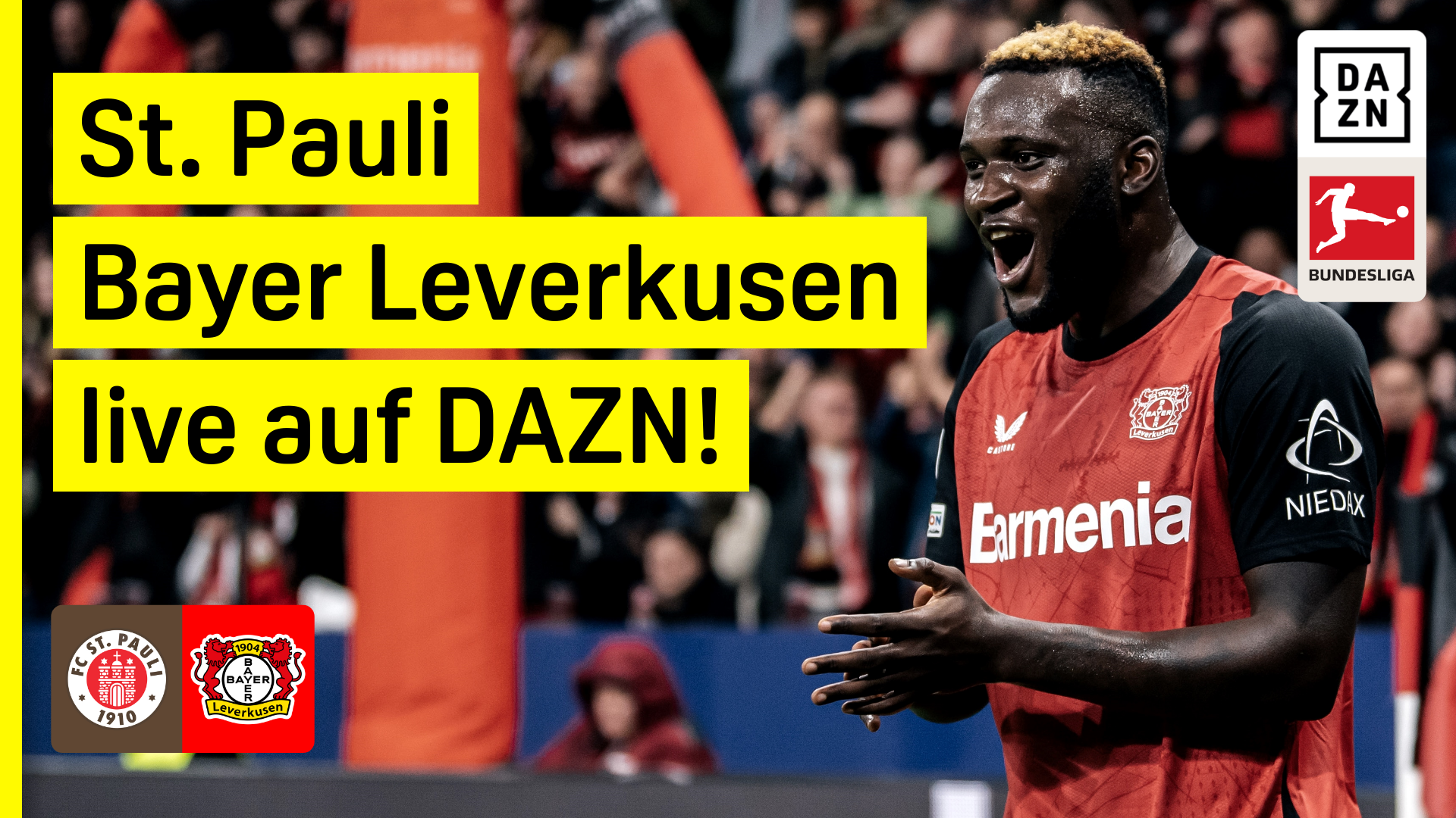 St. Pauli Bayer Leverkusen Bundesliga DAZN Header
