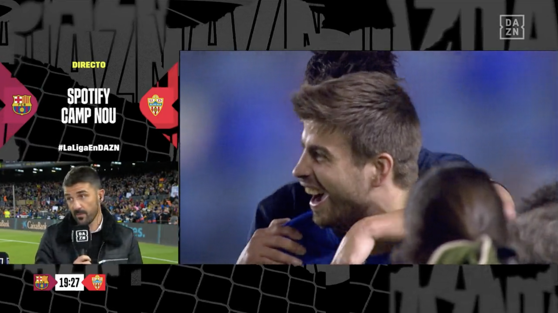 David Villa, Gerard Piqué, FC Barcelona vs Almería, LaLiga