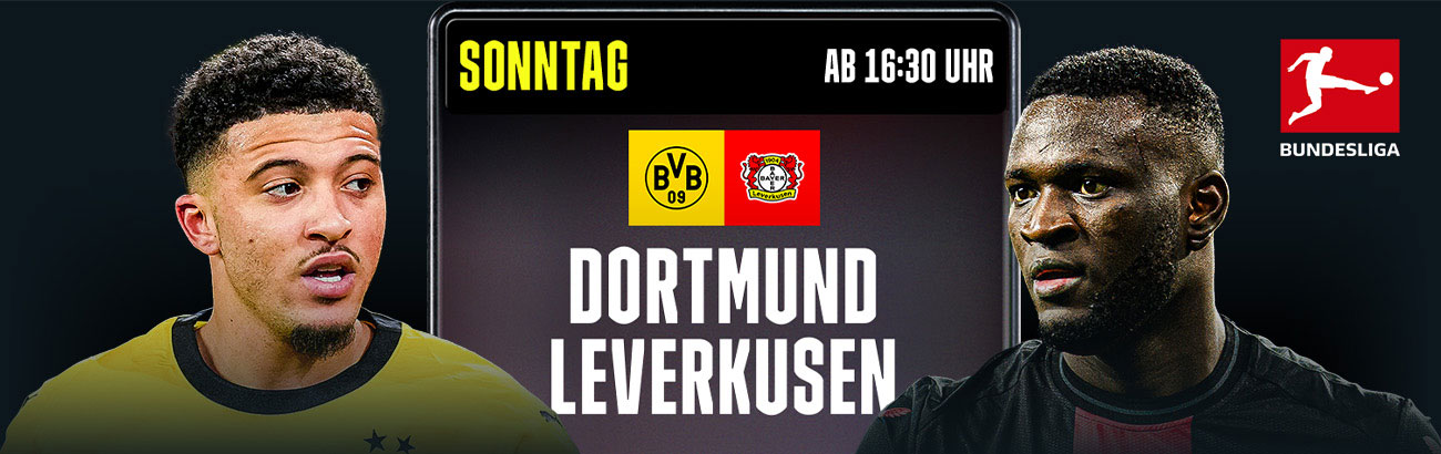 BVB Borussia Dortmund B04 Bayer Leverkusen Bundesliga DAZN Banner 17042024