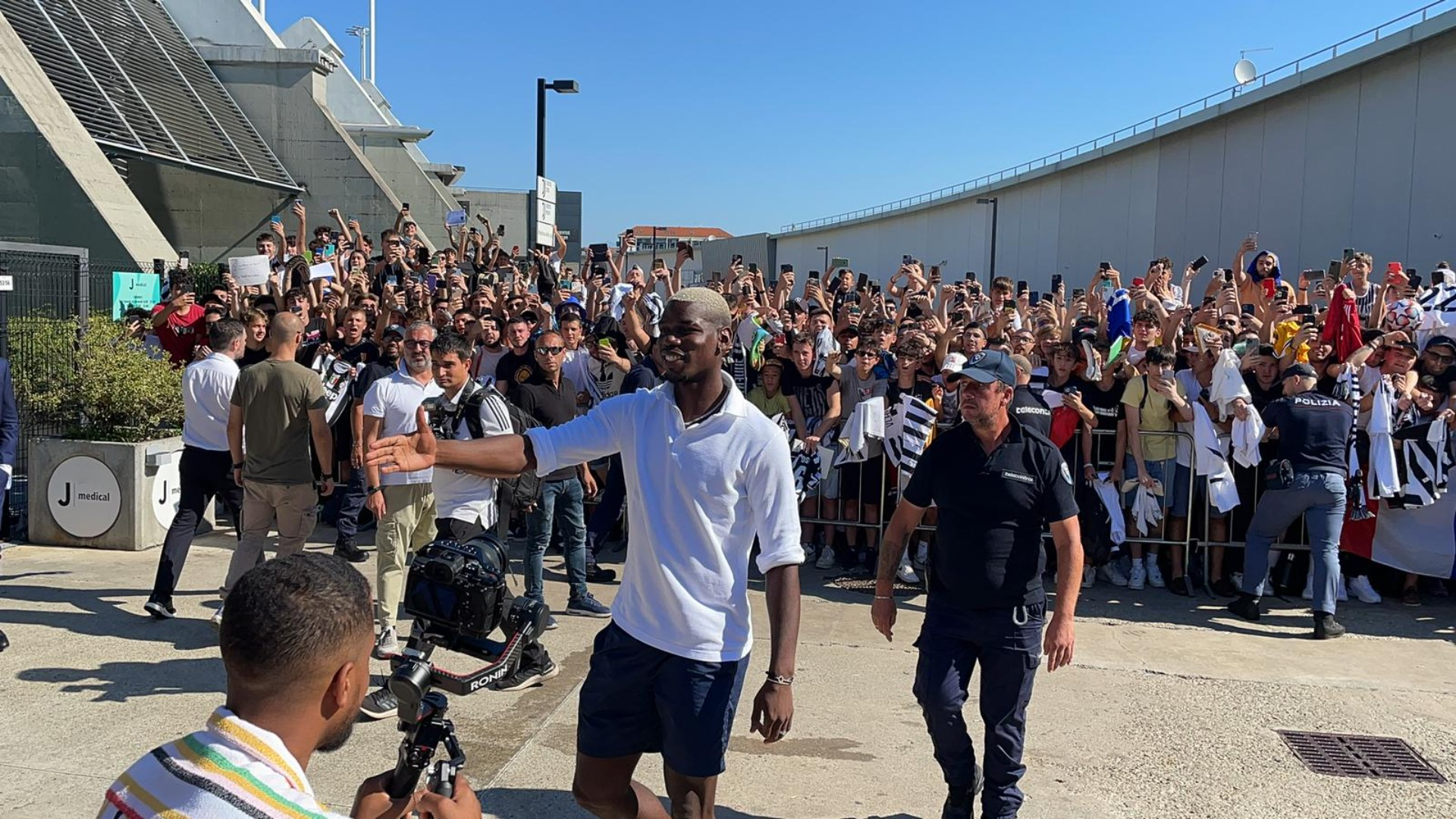 Paul Pogba arrivo J Medical tifosi Juventus