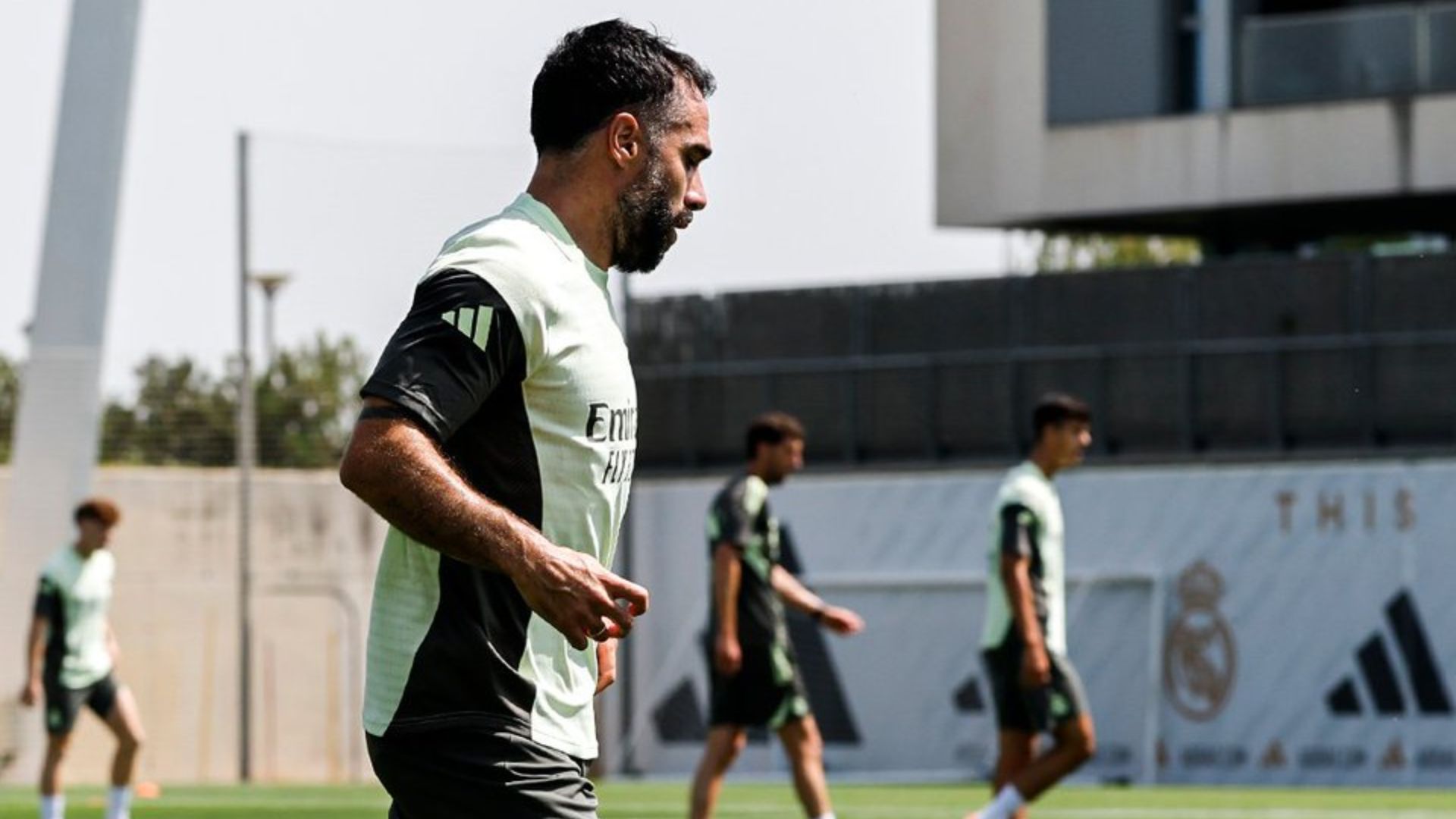 Dani Carvajal entrenando