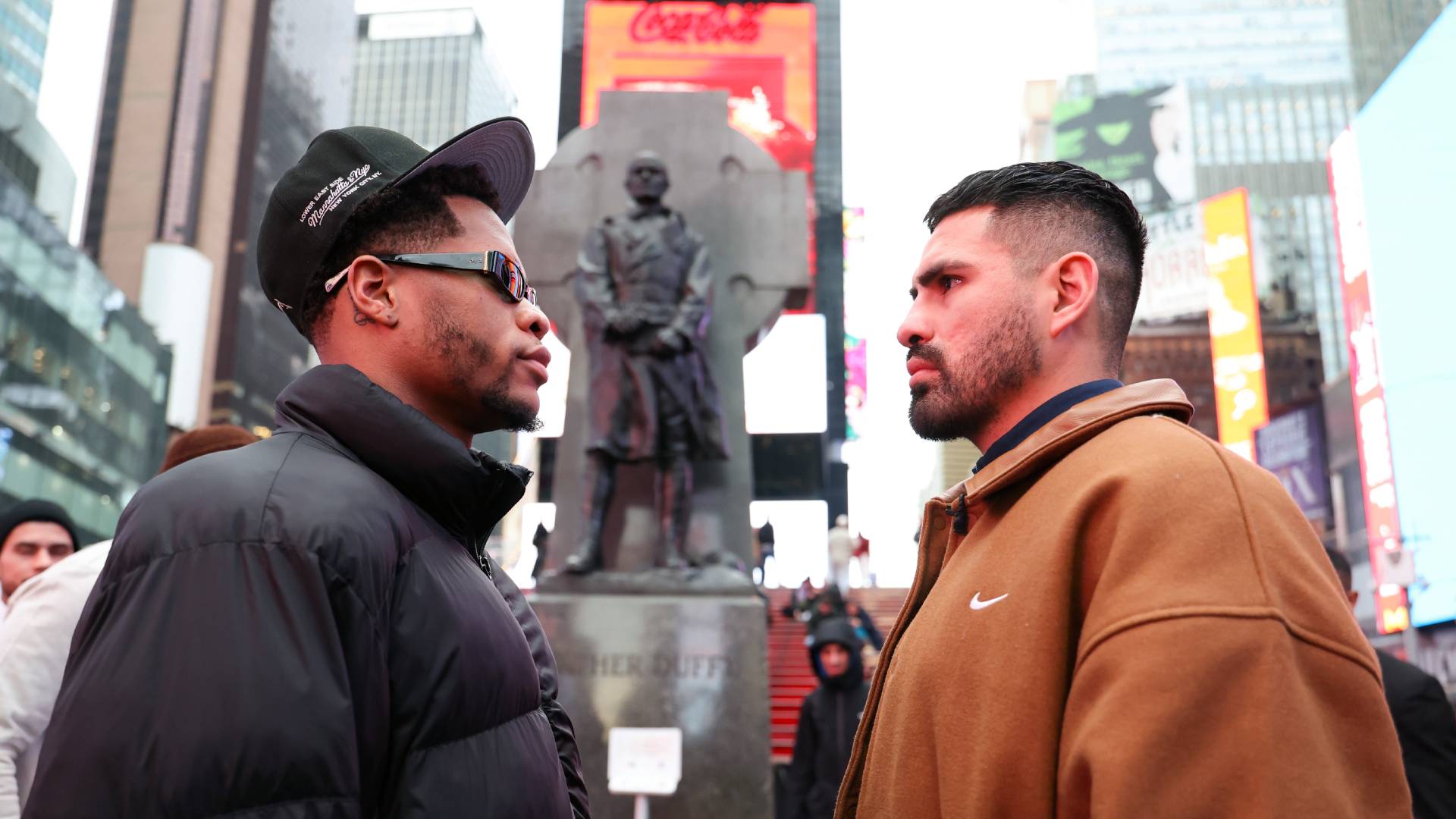 Devin Haney and Jose Ramirez face off in Times Square