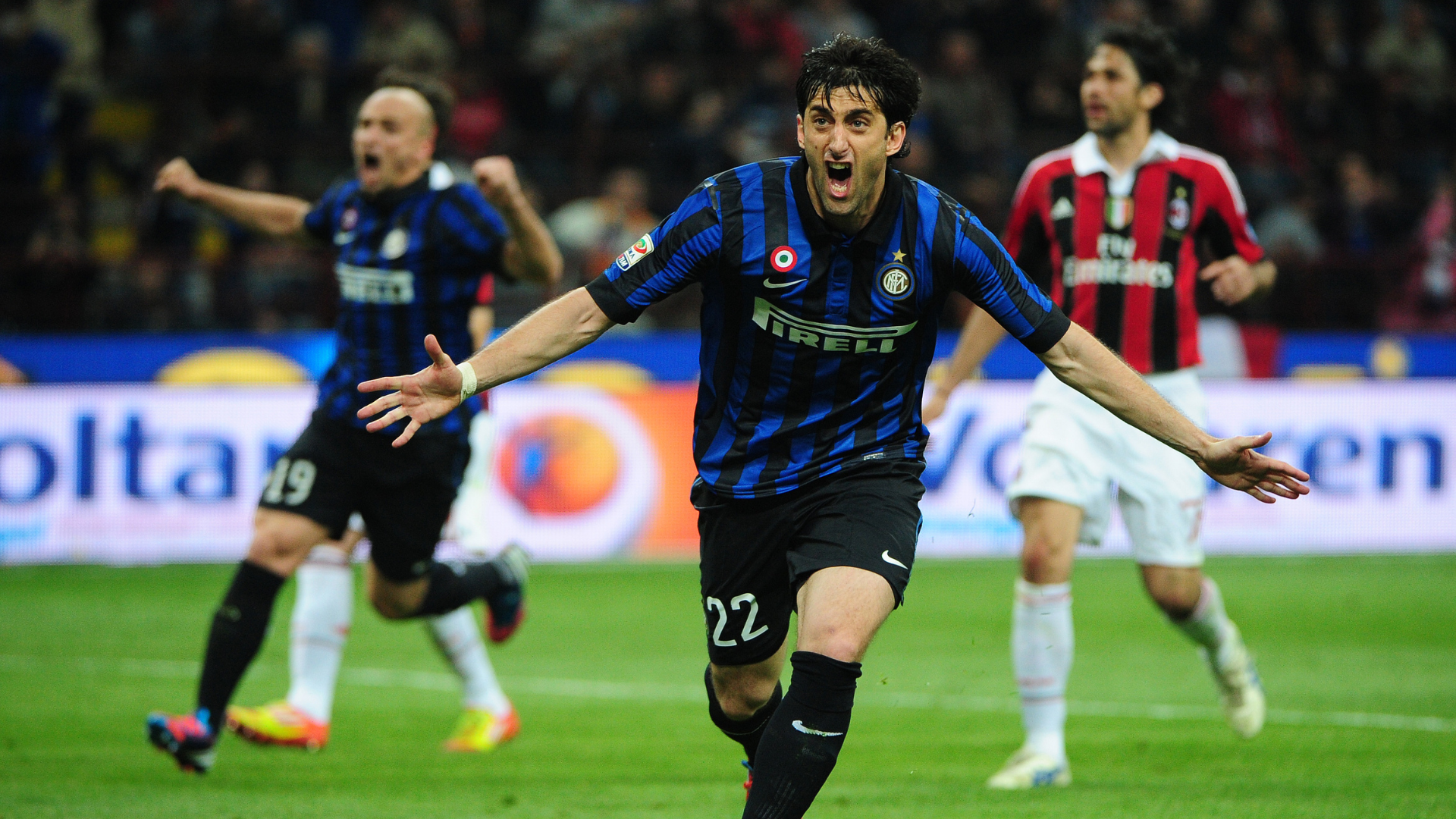 Diego Milito gol derby Milano