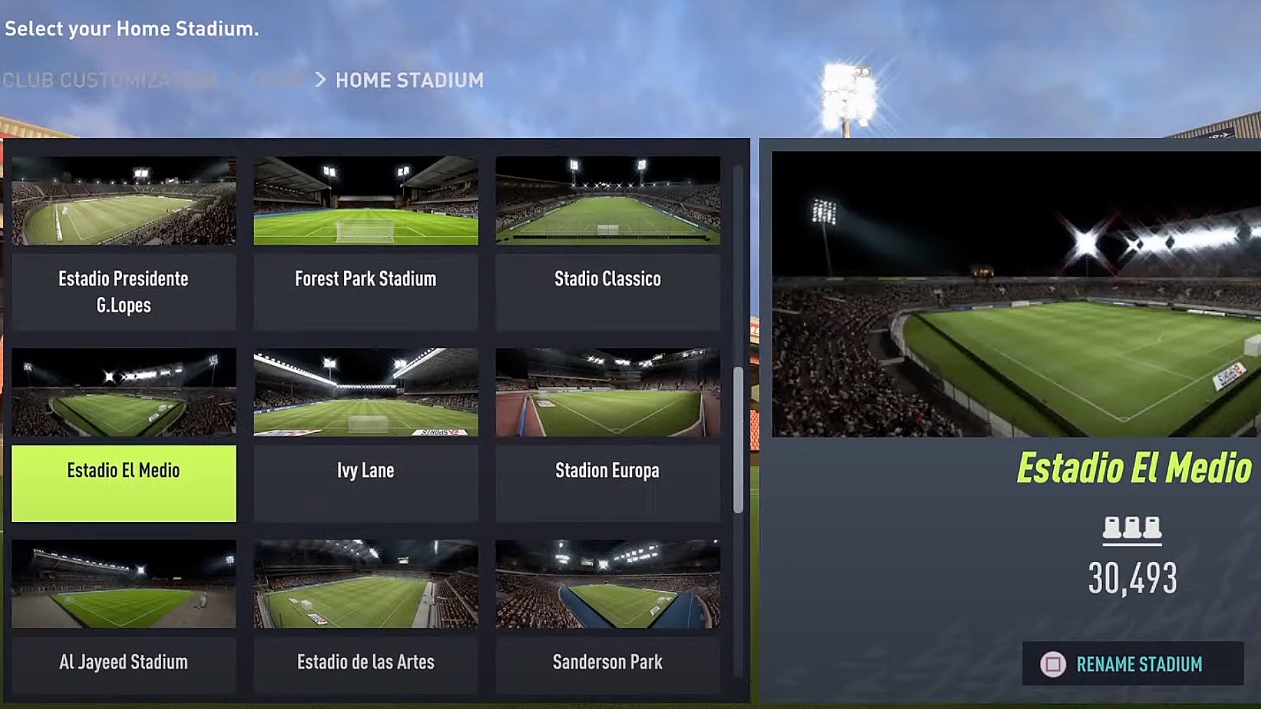 FIFA 22 Estadios Genericos