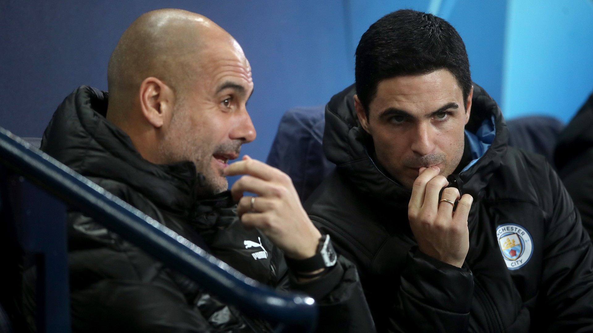 ONLY GERMANY Guardiola Arteta Gespräch Manchester City Bank 26112019