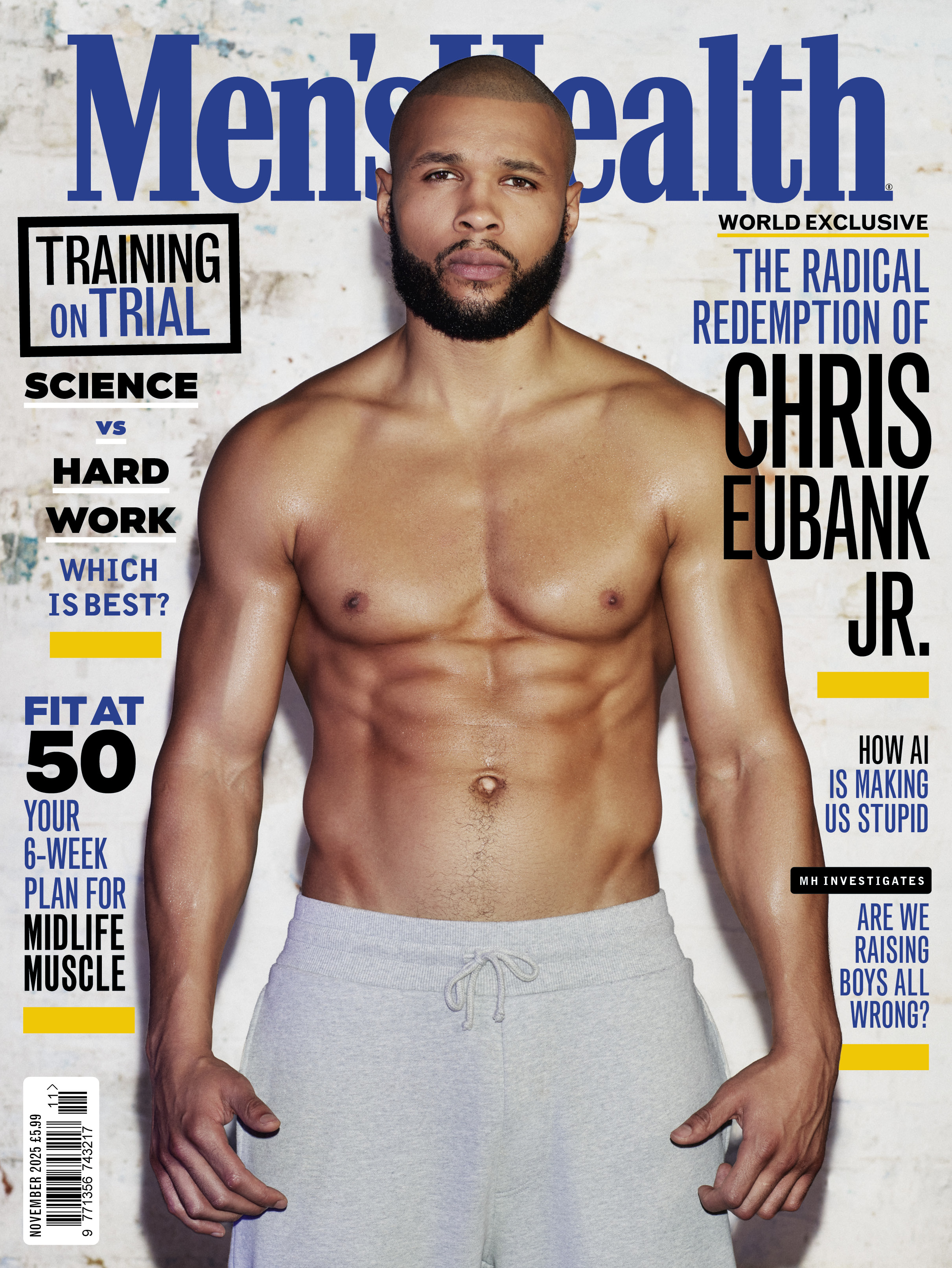 Chris Eubank Jr poses for Men's Health UK's November cover