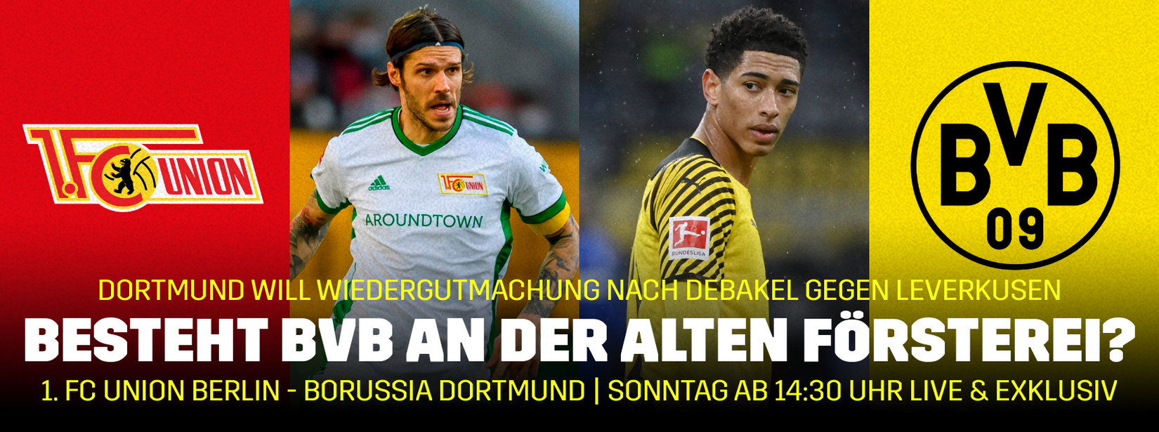 Banner Bundesliga Union Berlin BVB Borussia Dortmund 22. Spieltag