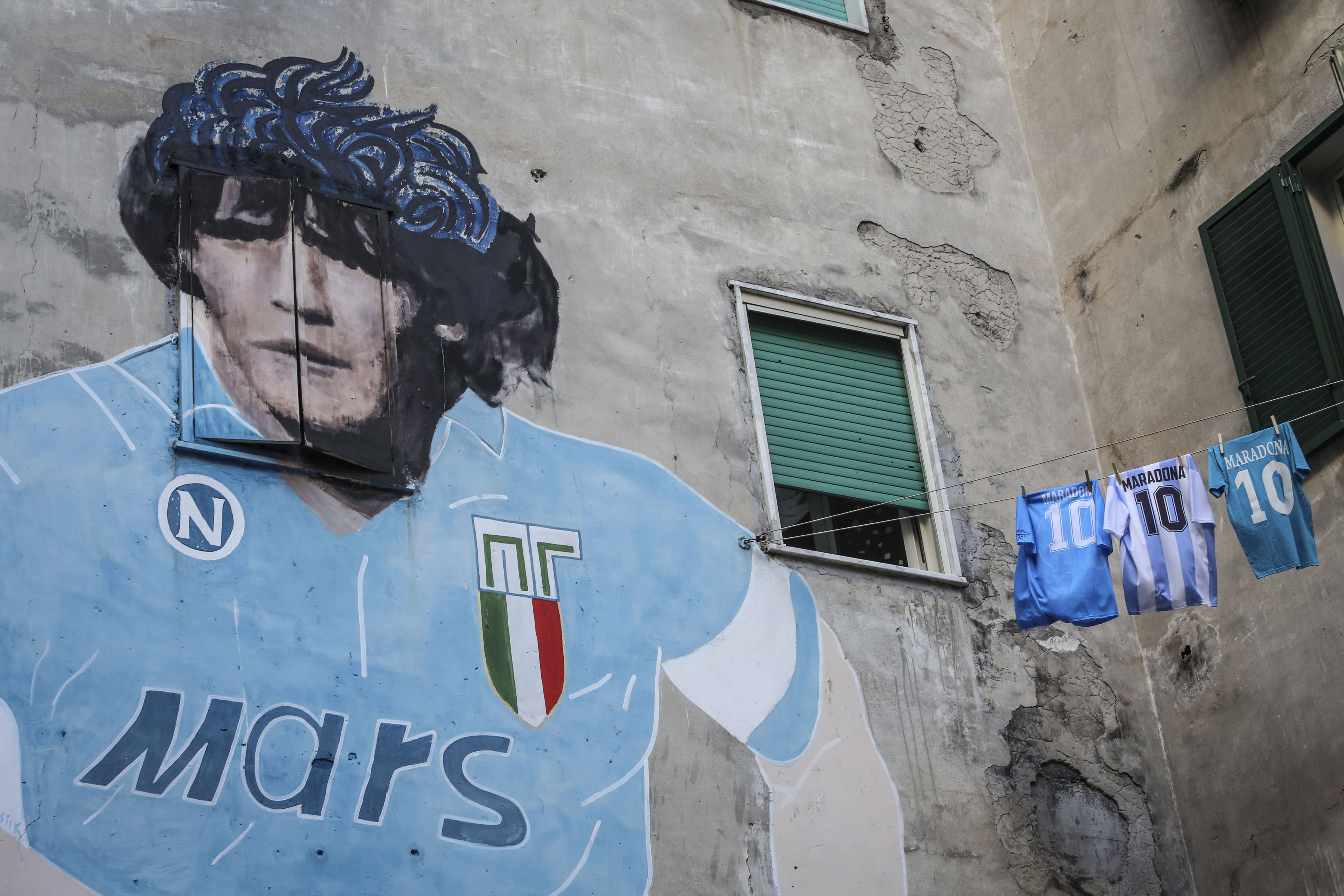 Murale di Maradona a Napoli nei Quartieri Spagnoli