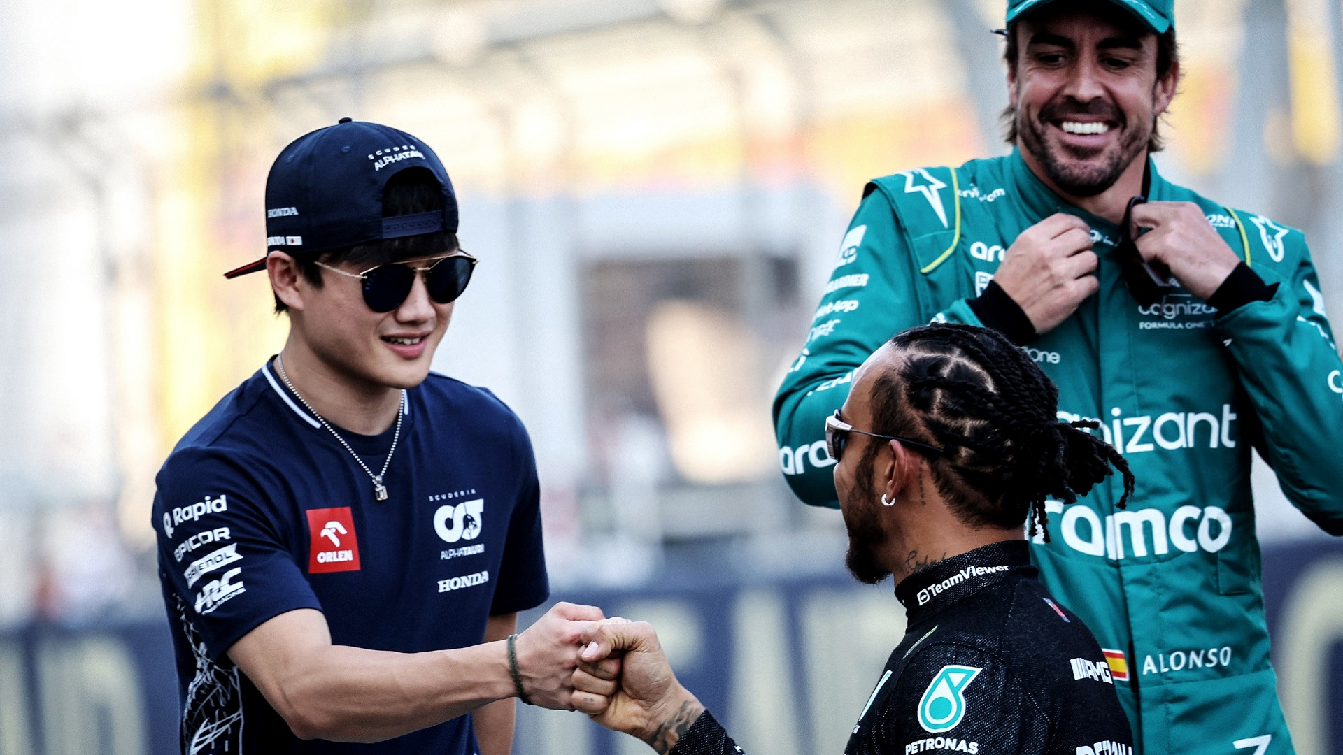 2023-03-05 Tsunoda Yuki Hamilton Alonso F1 Formula 1