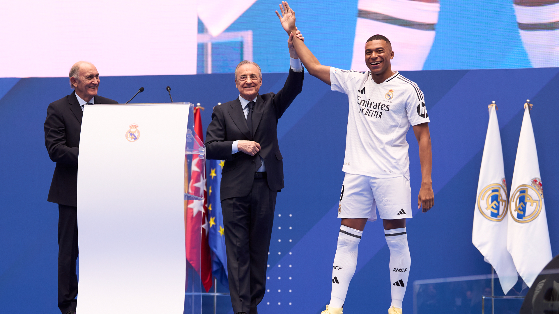 Kylian Mbappé, Florentino Pérez, Real Madrid, 16 julio 2024