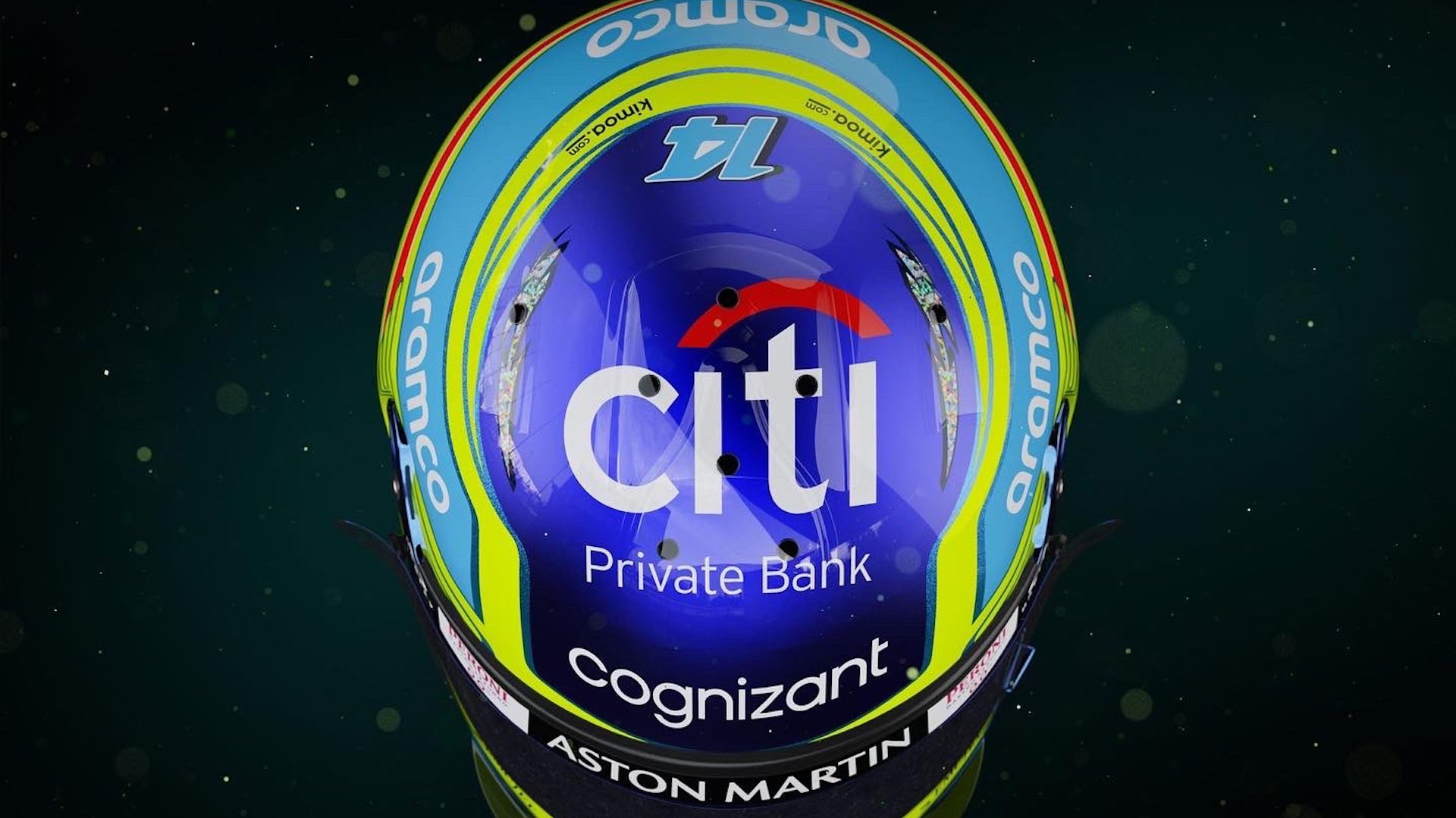 Casco Fernando Alonso, Aston Martin, F1