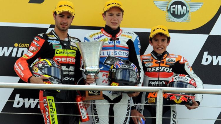 first podium marc marquez 125cc 2008