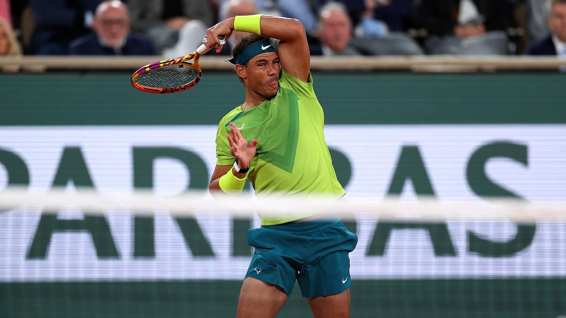 Rafael Nadal impegnato al Roland Garros 2022