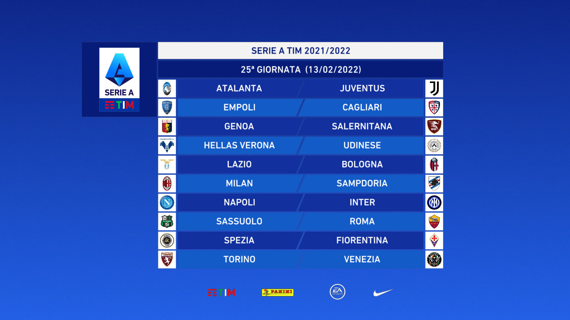 Serie A 2021/2022 Giornata 25