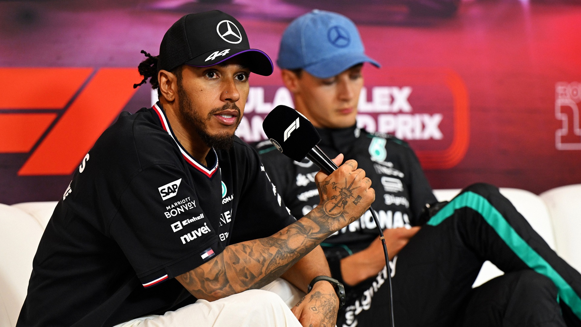 2024-07-28 Russell Hamilton Mercedes F1 Formula 1