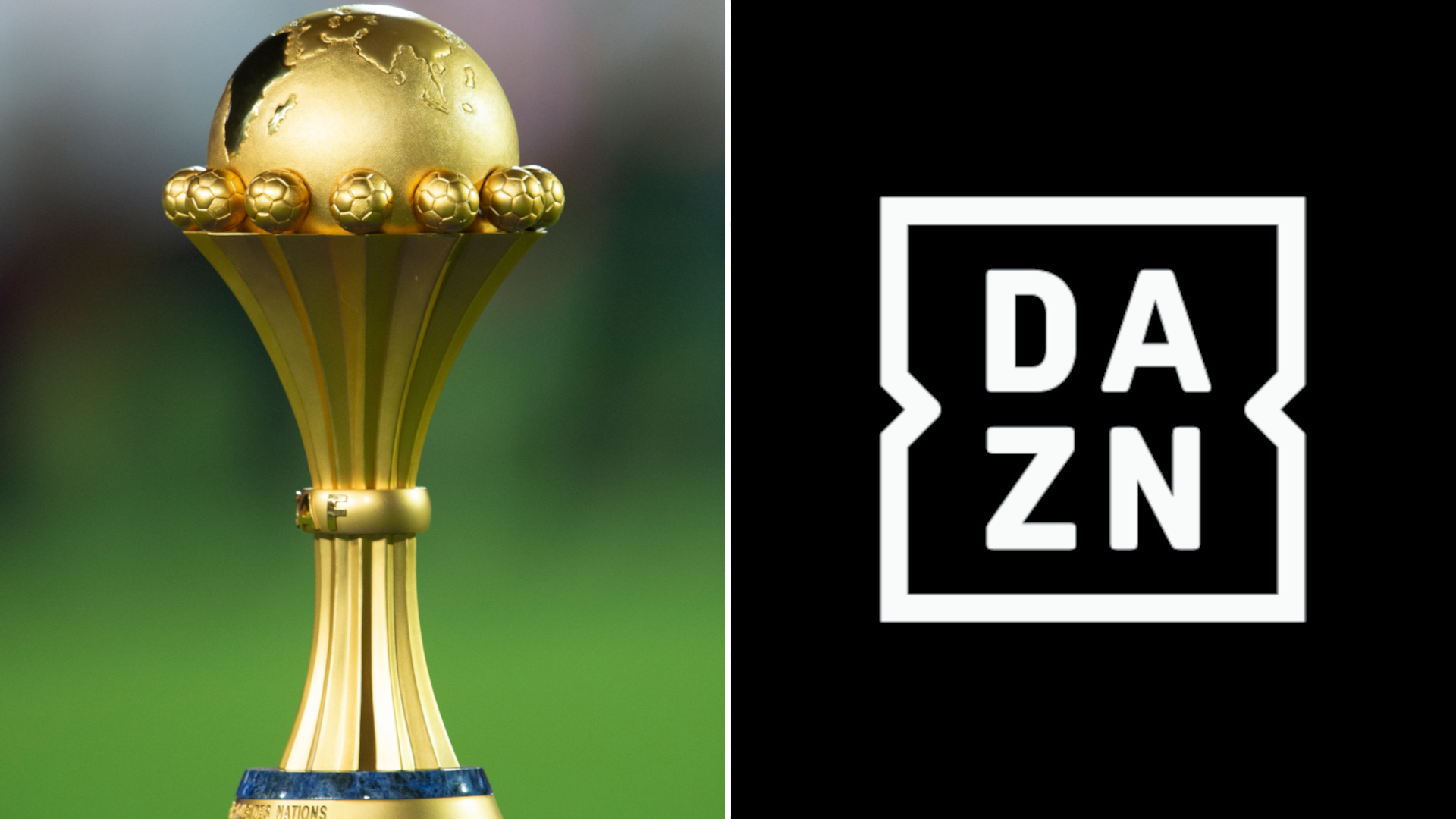 Africa Afrika Cup Pokal Trophäe DAZN Logo