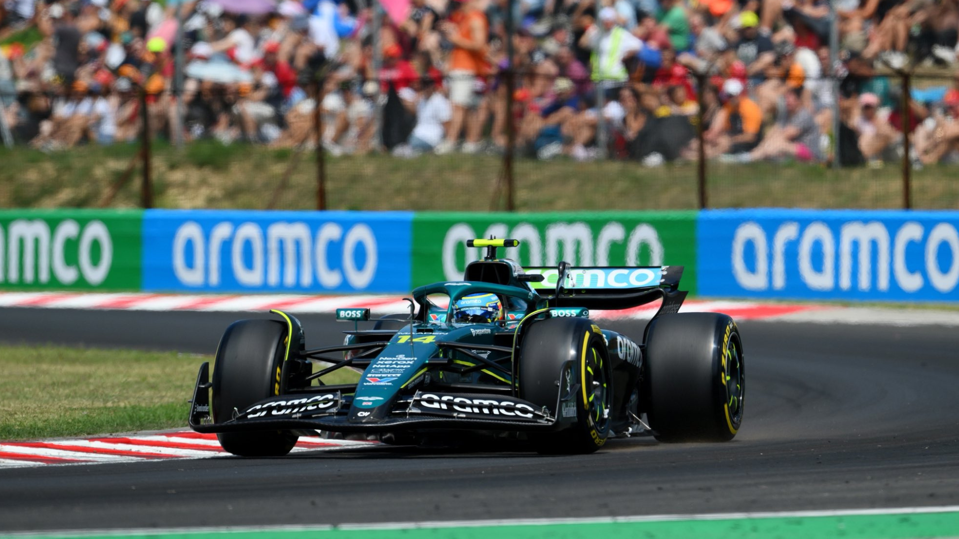 Fernando Alonso, Aston Martin, GP Hungría